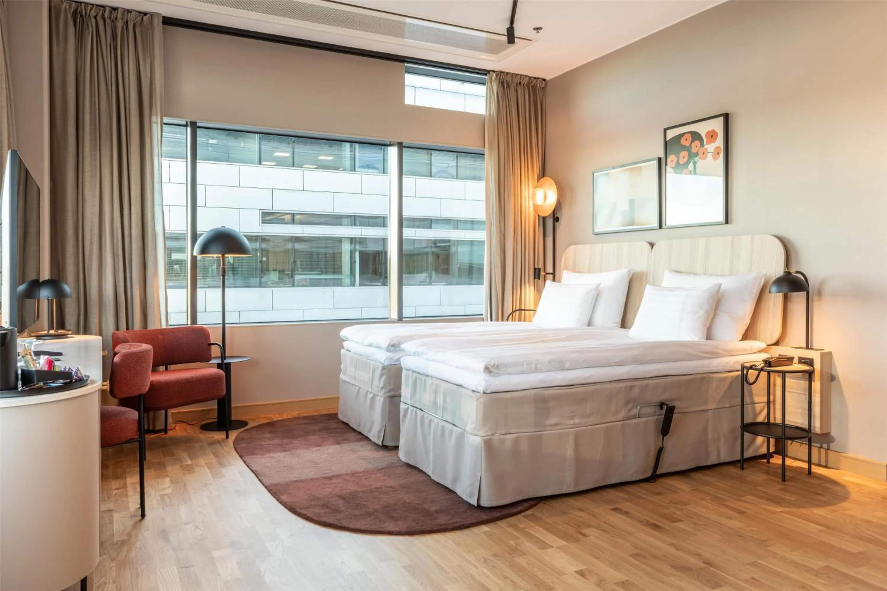 Bedroom, Bed in Scandic Helsinki Station