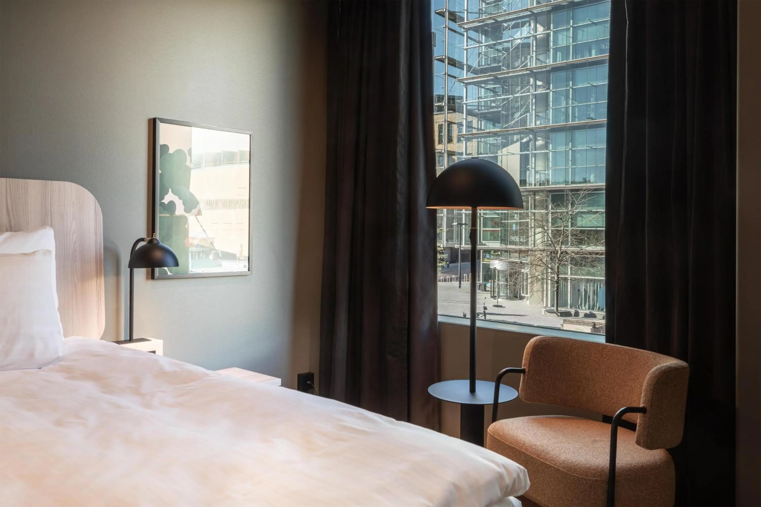 Bedroom, Bed in Scandic Helsinki Station