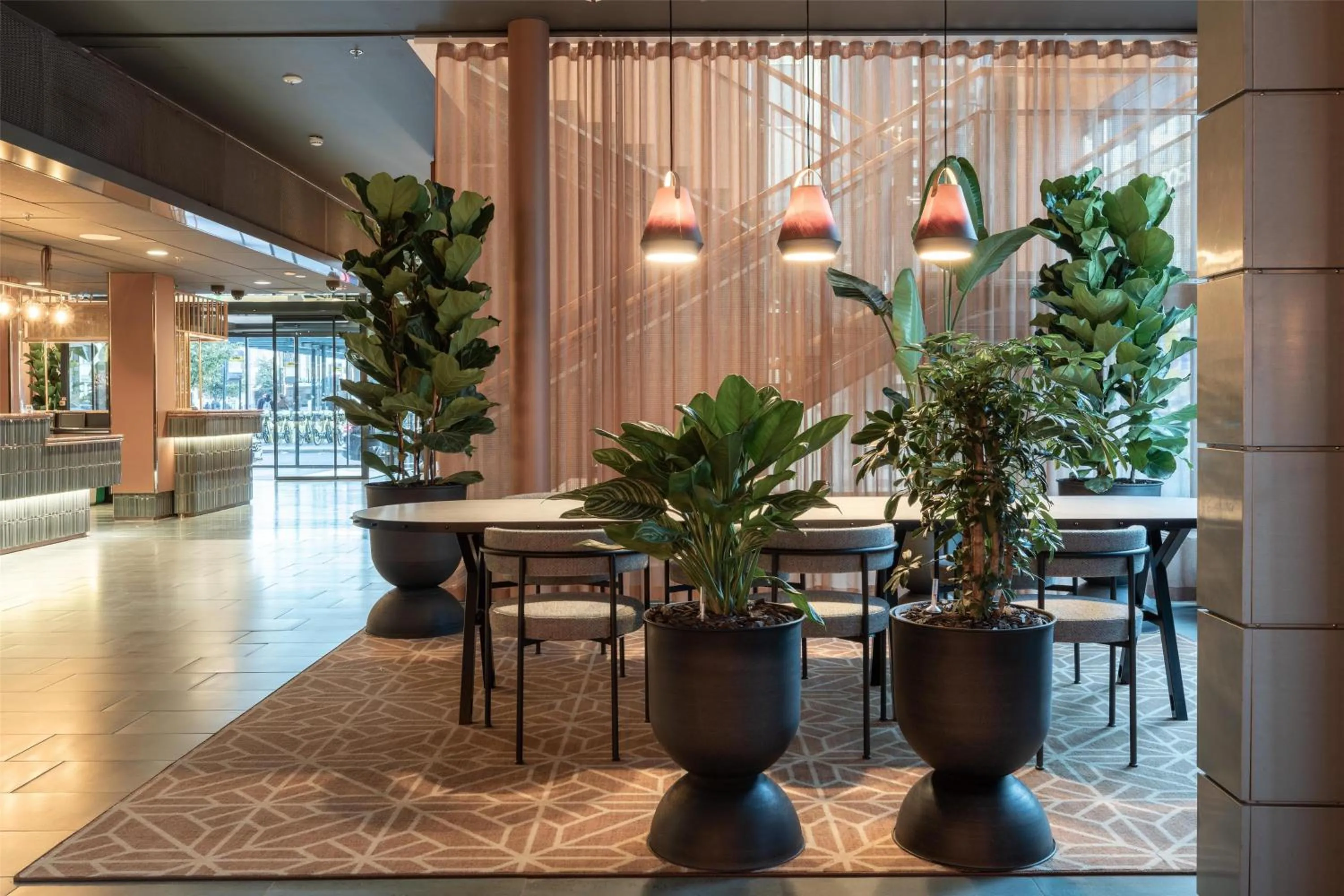 Lobby or reception in Scandic Helsinki Station