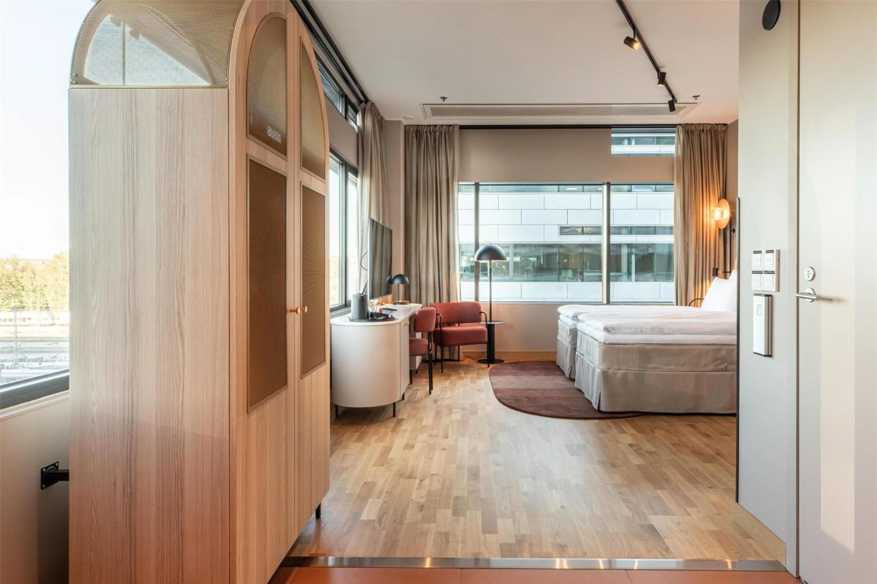 Bedroom, Bed in Scandic Helsinki Station