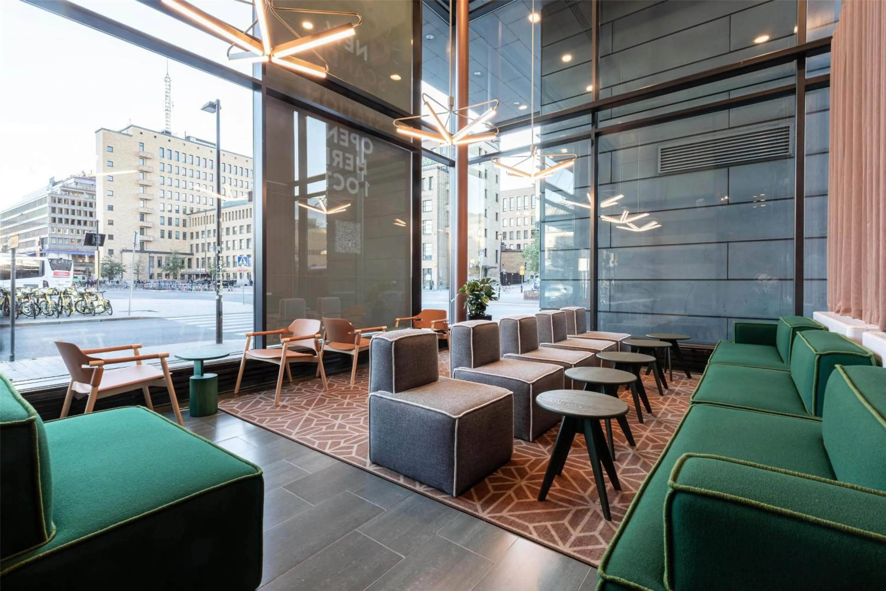 Lobby or reception in Scandic Helsinki Station