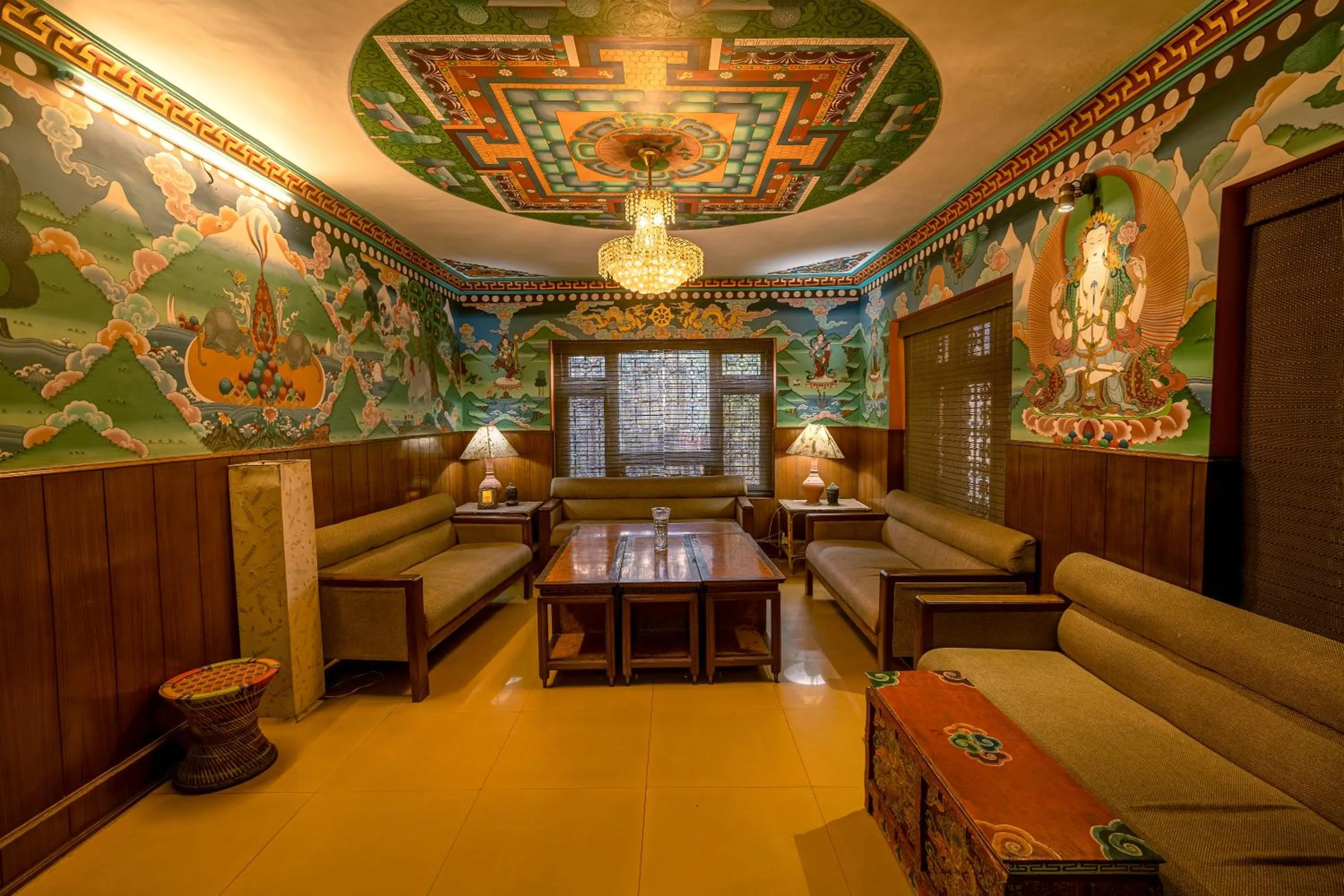 Seating area in Hotel Ganesh Himal