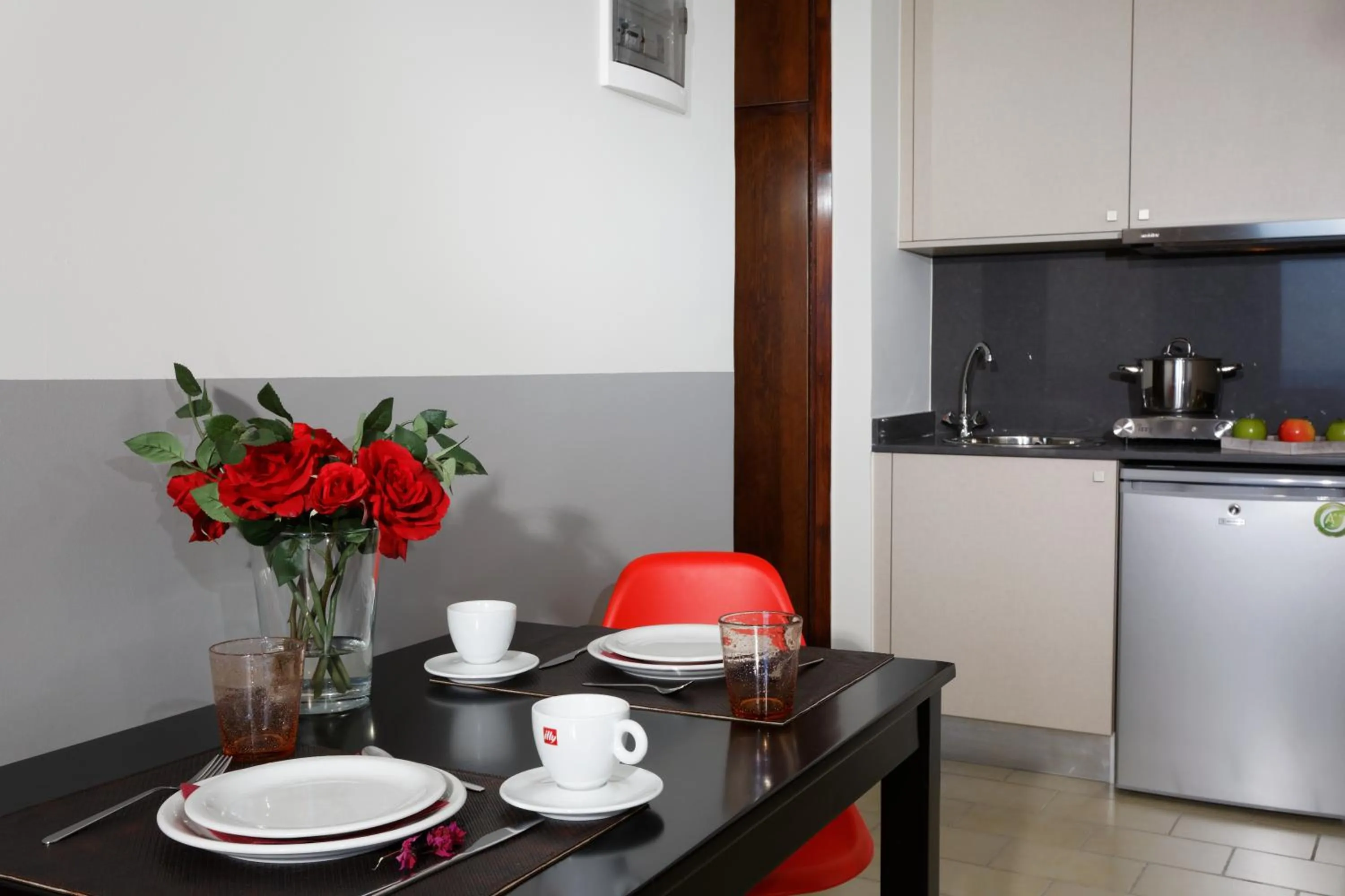 Kitchen or kitchenette in Dimitra Hotel & Apartments by Omilos Hotels