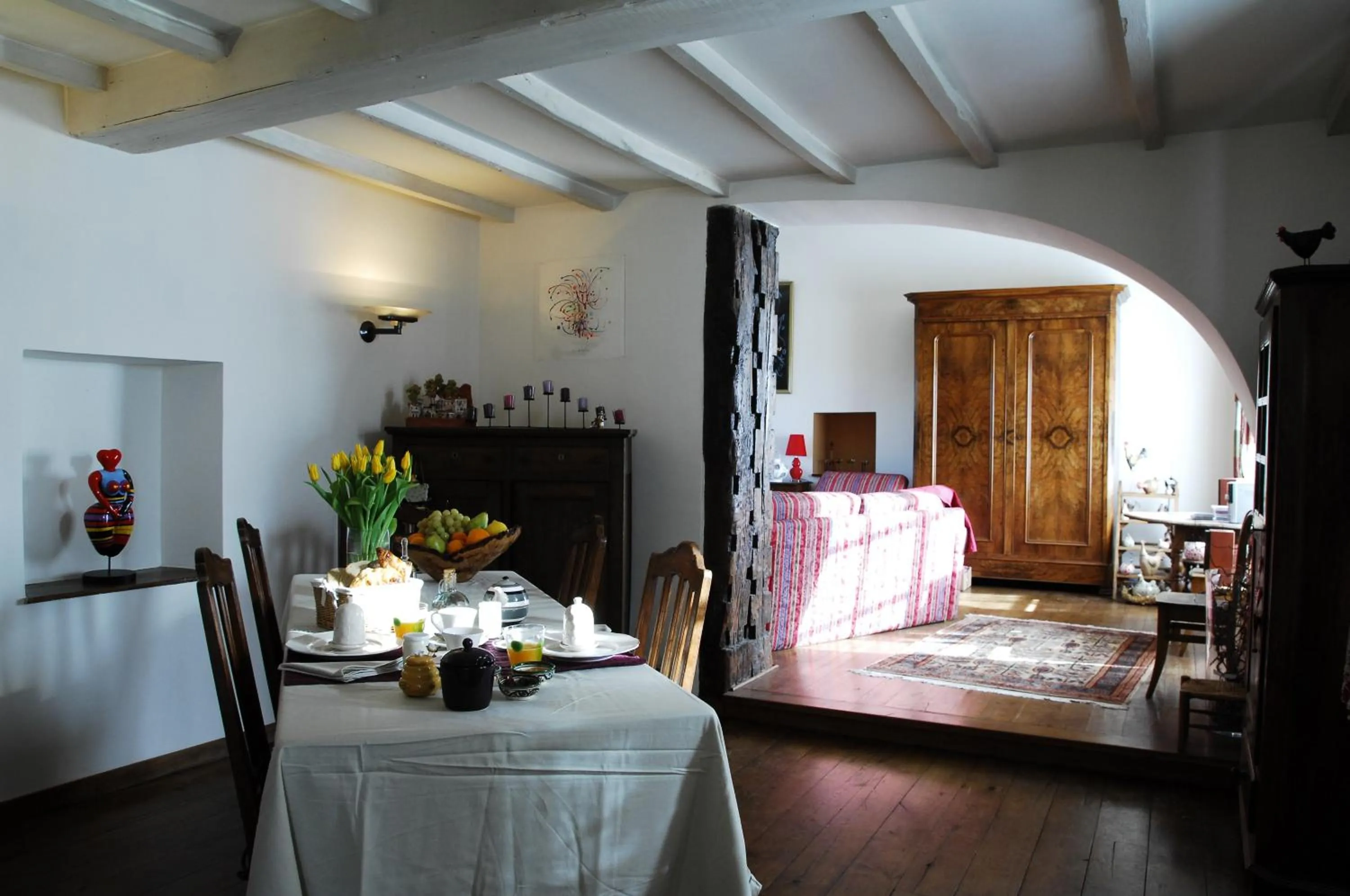 Living room, Bed in B&B La Buissonniere