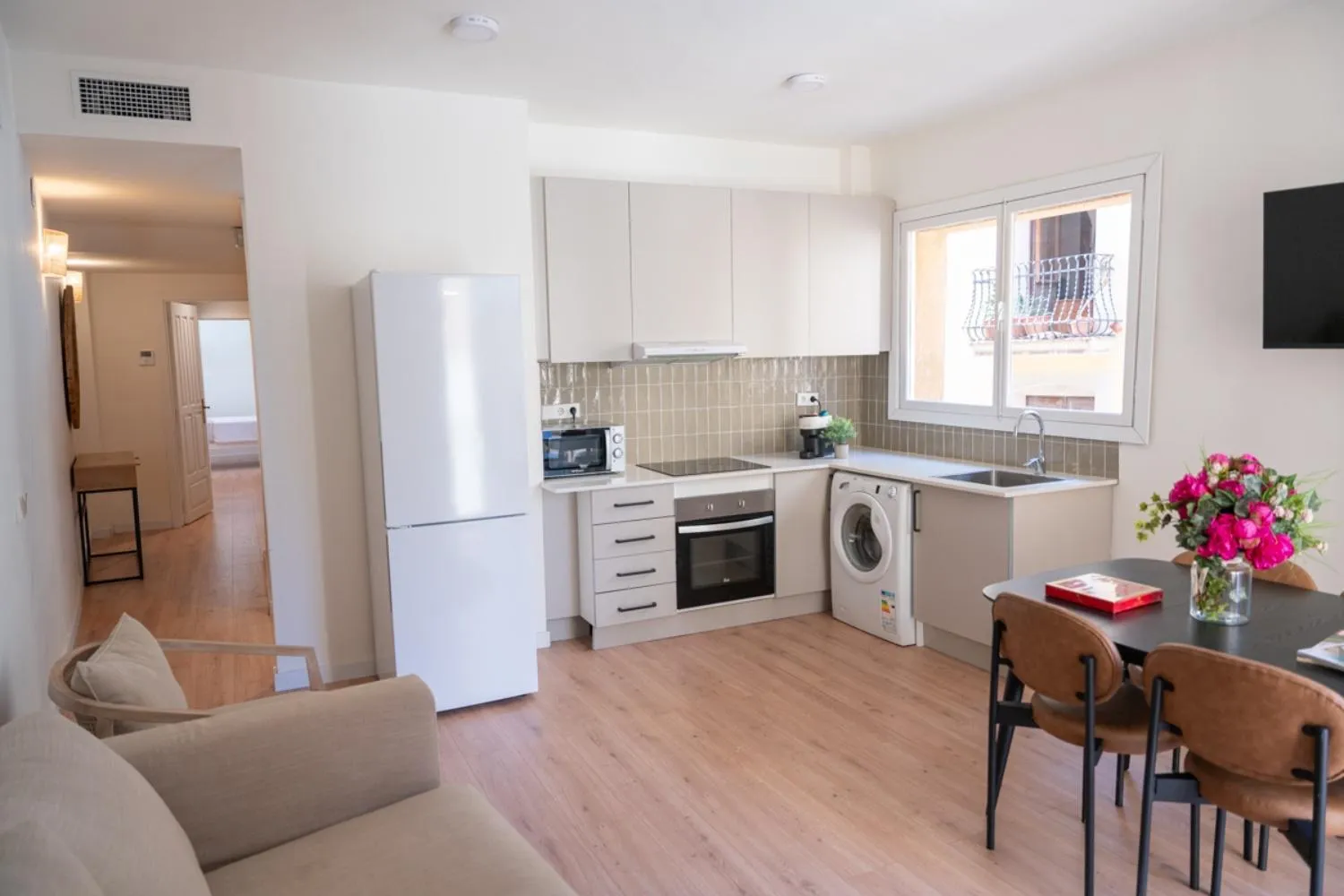 Living room in Rambla de Mar Apartments