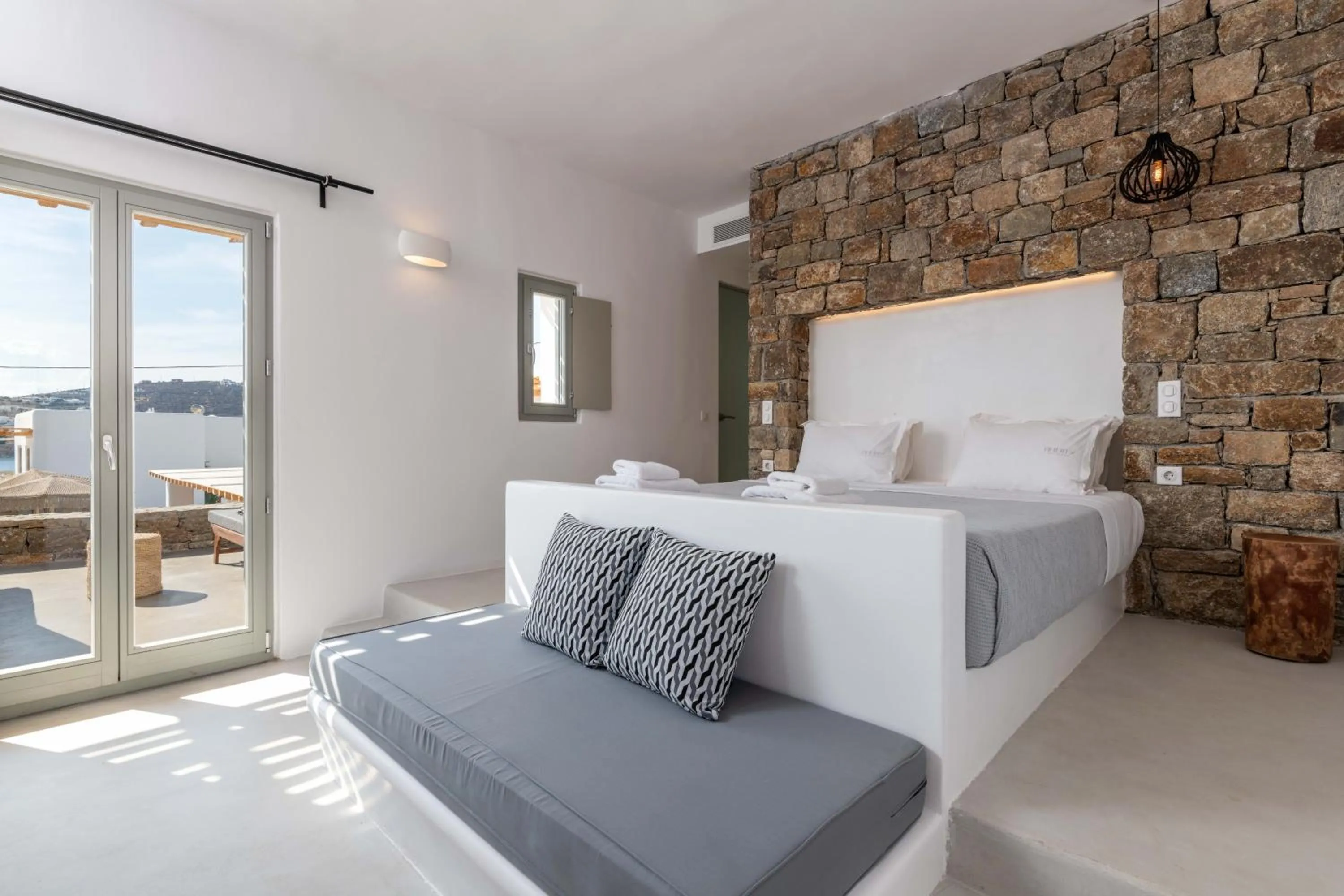 Photo of the whole room, Bed in Trinity Mykonos - Beachfront Villa