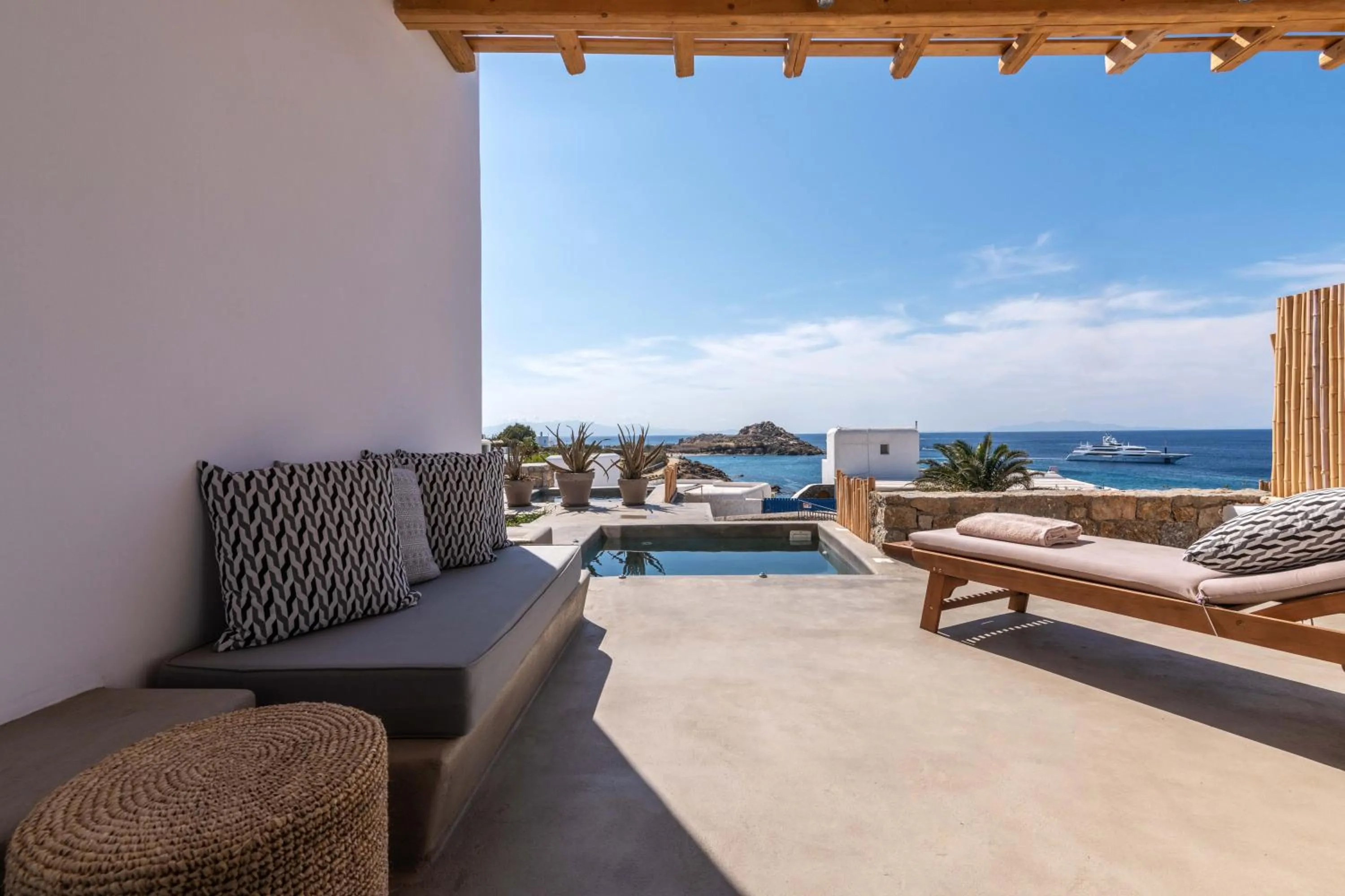 Patio in Trinity Mykonos - Beachfront Villa
