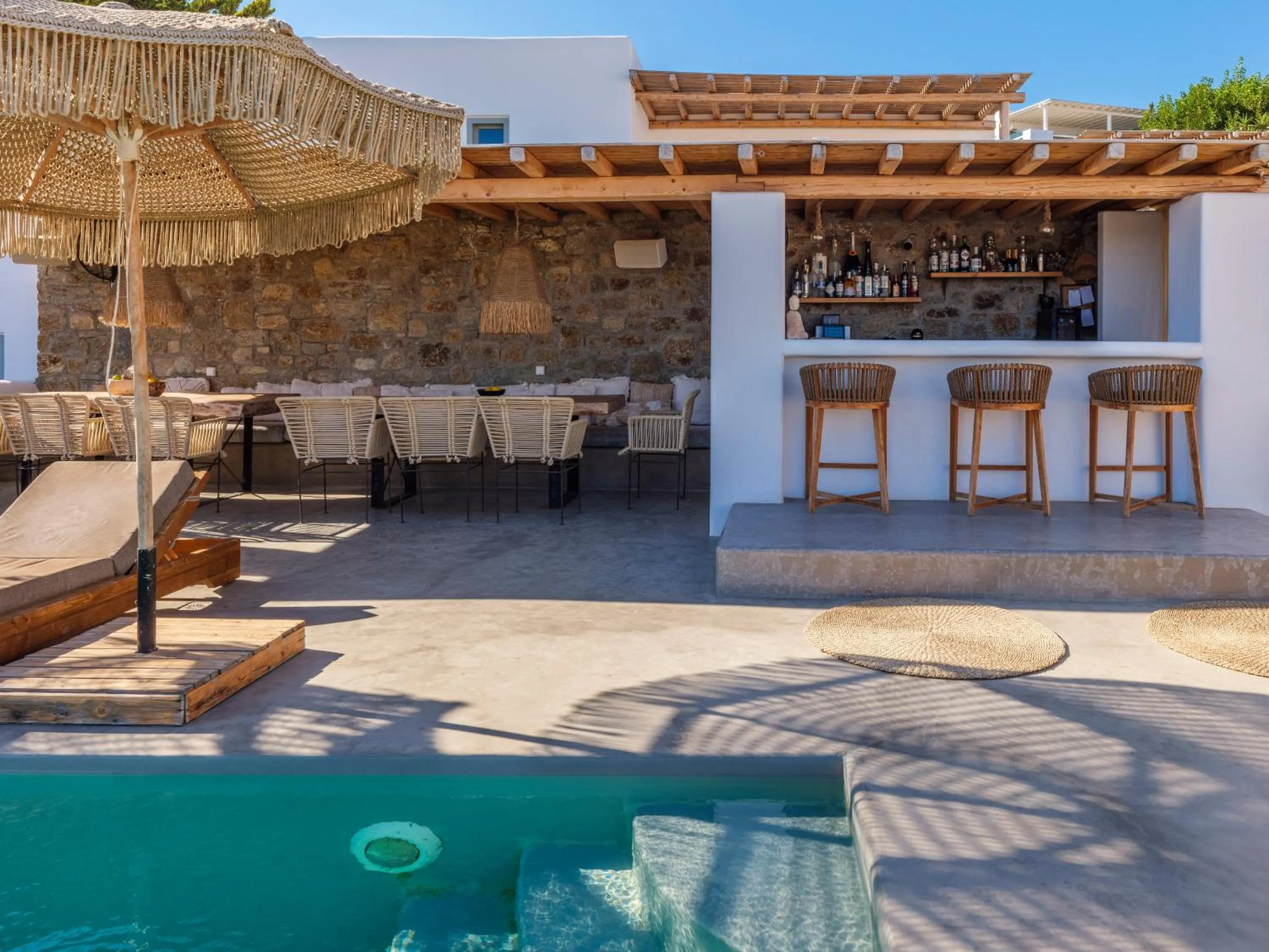 Patio in Trinity Mykonos - Beachfront Villa