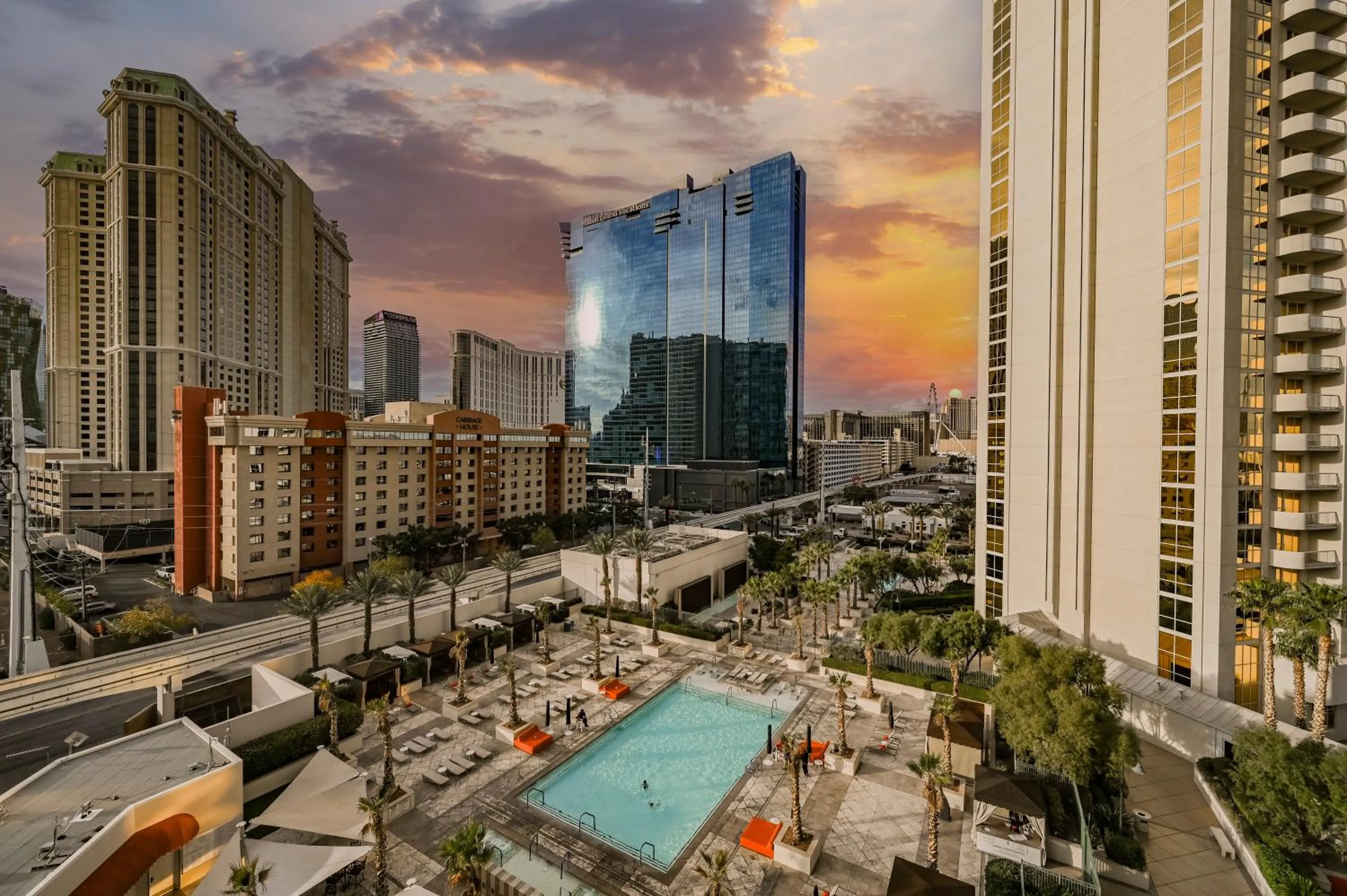 City view in StripViewSuites at Signature