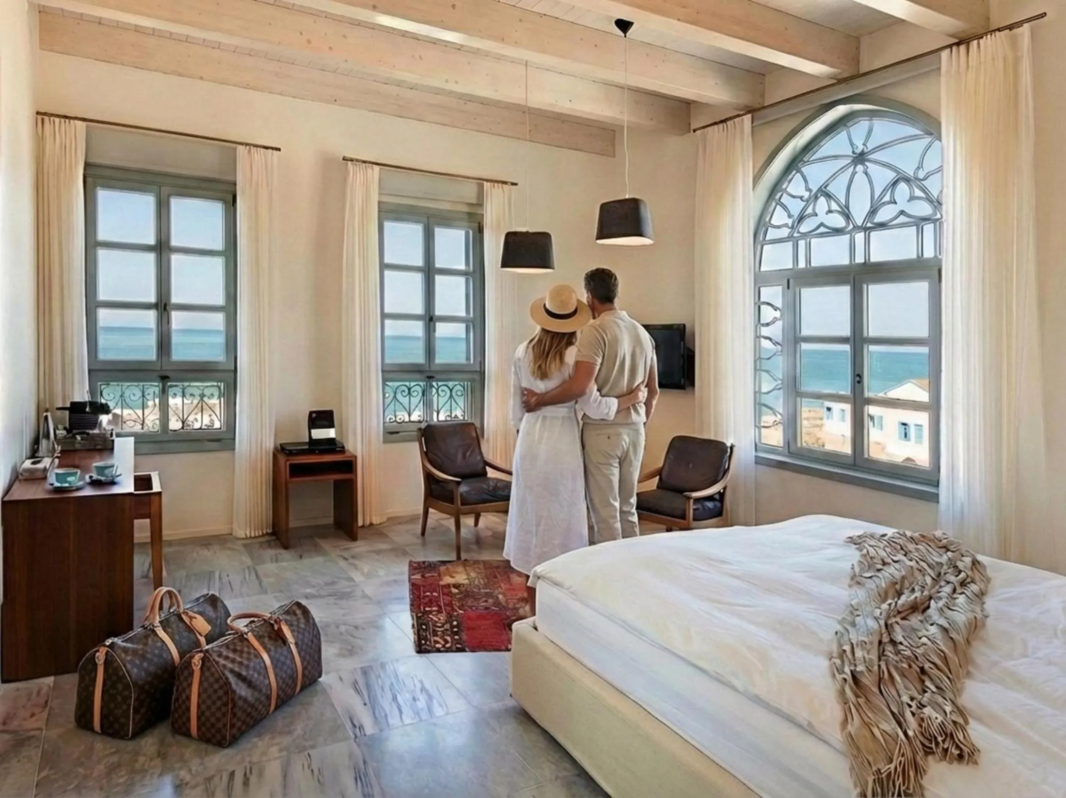 Bed in The Efendi Hotel Akko