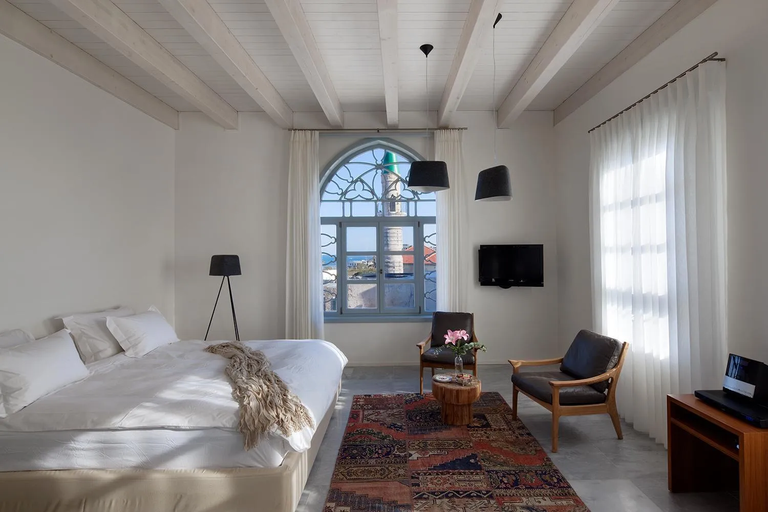 View (from property/room), Bed in The Efendi Hotel Akko