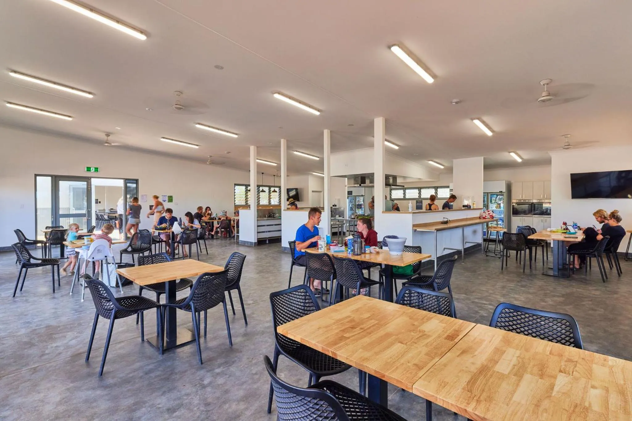 Communal kitchen in RAC Exmouth Cape Holiday Park