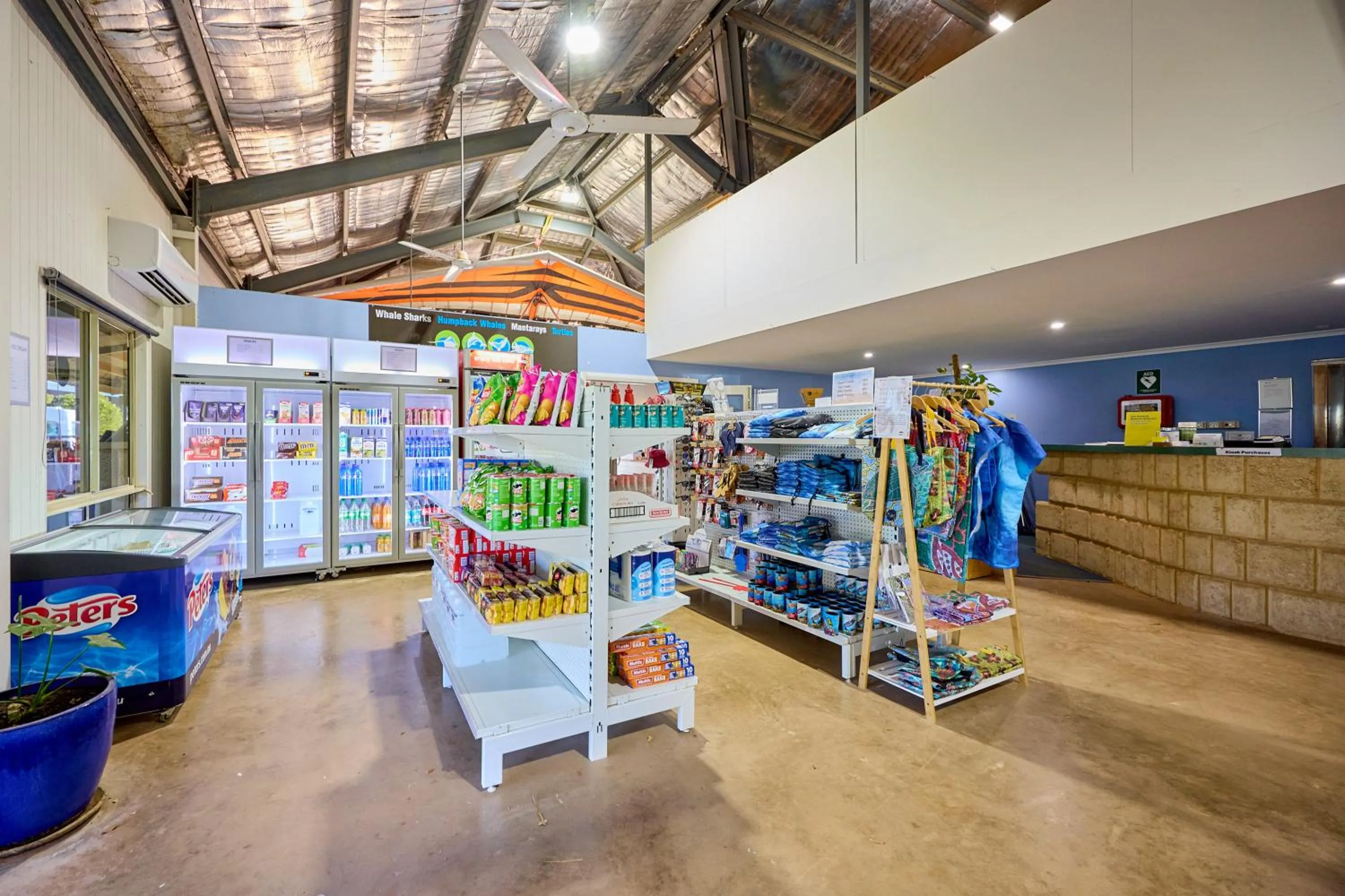 On-site shops in RAC Exmouth Cape Holiday Park