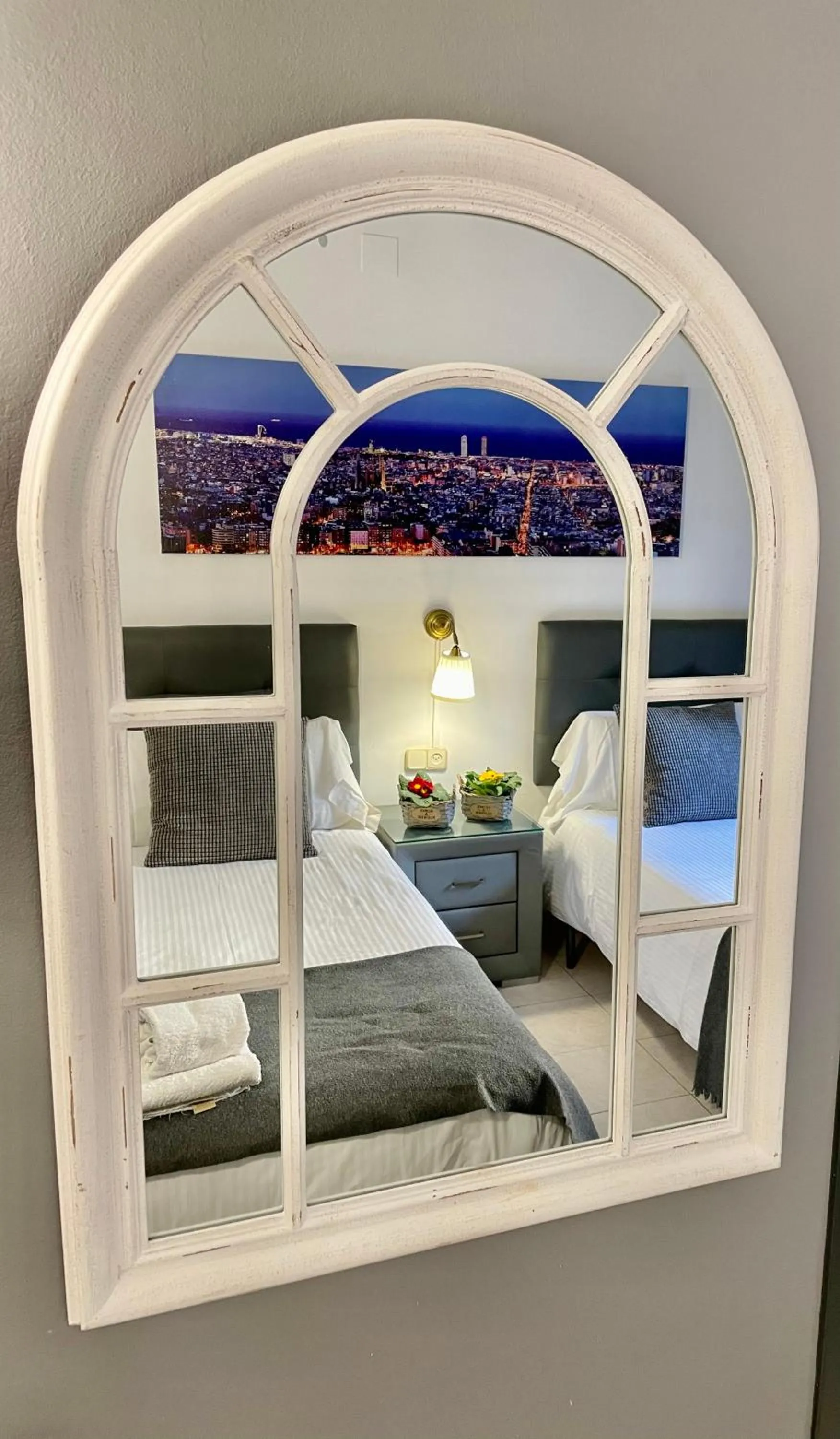 Decorative detail, Bed in Hostal Lleida