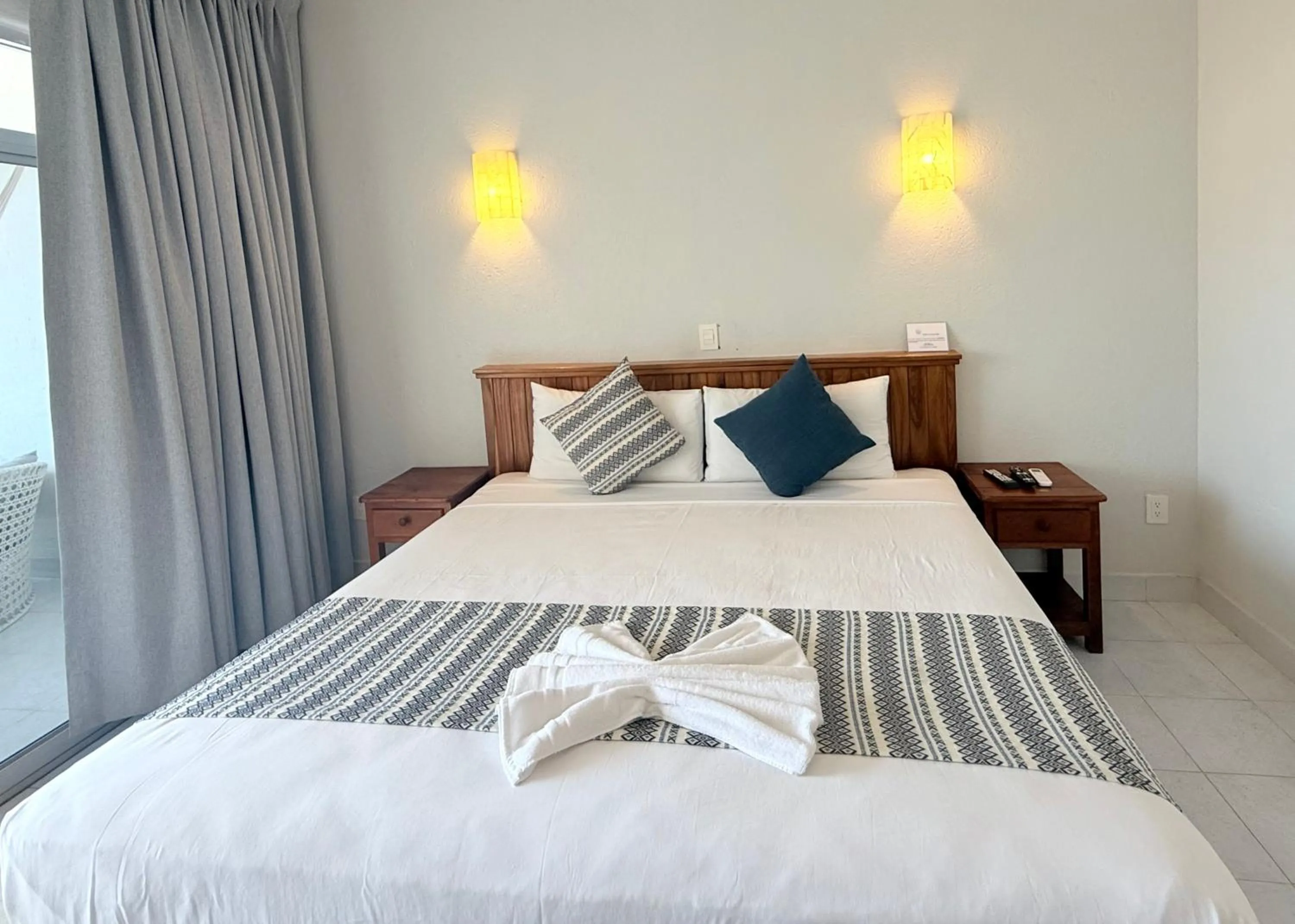 Bed in Hotel Villas Ema