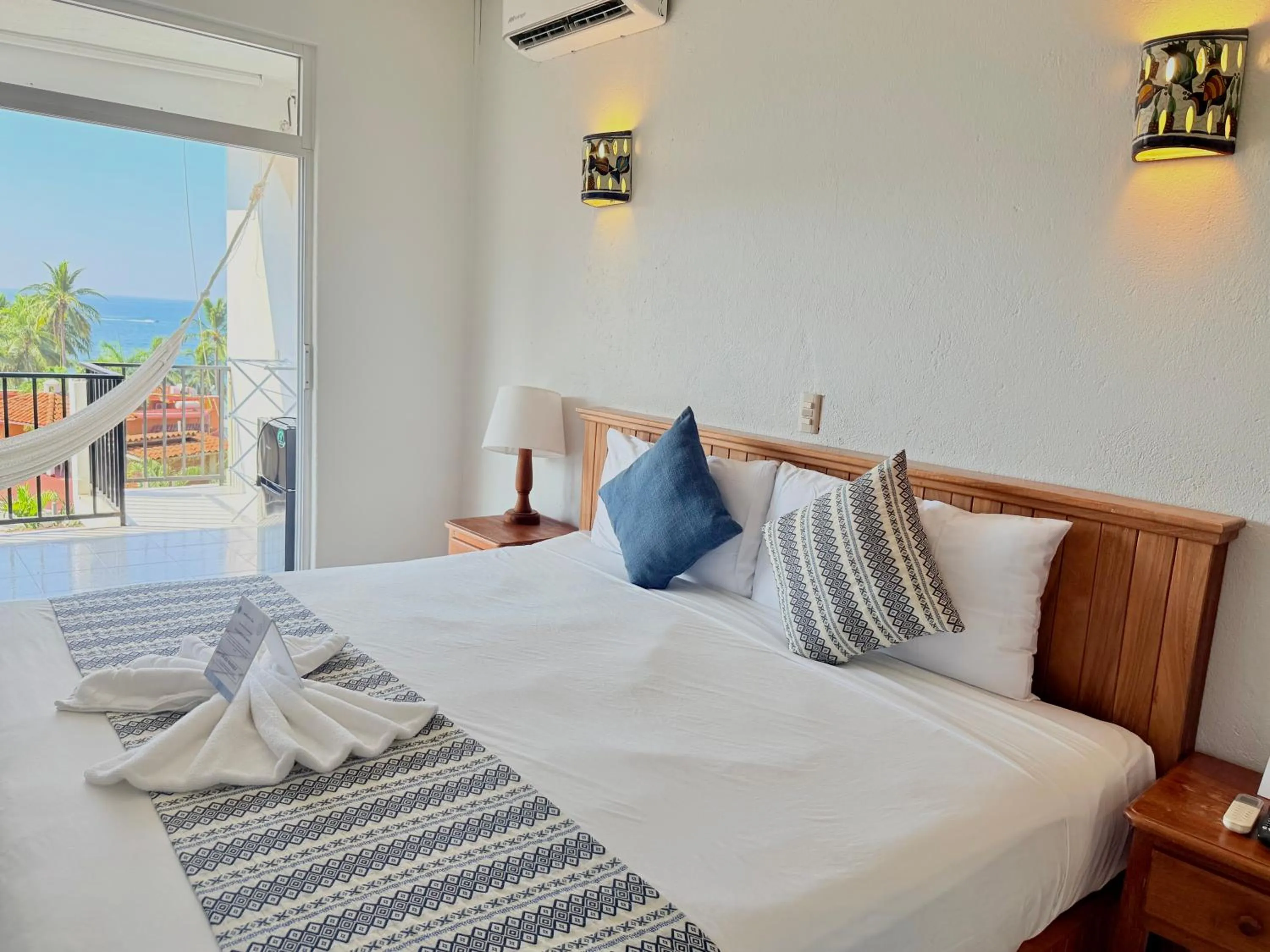 Bed in Hotel Villas Ema