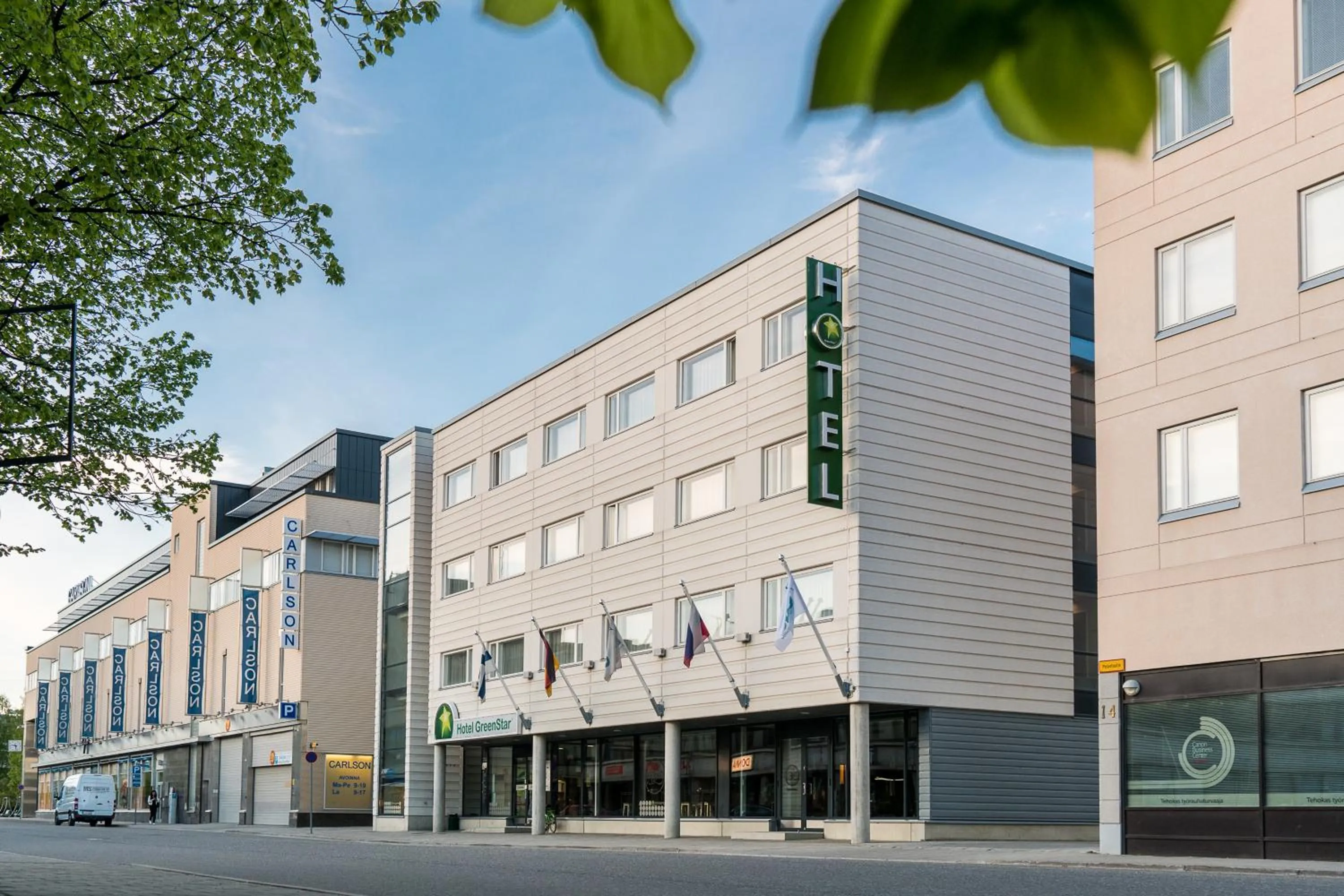 Facade/entrance in GreenStar Hotel Joensuu