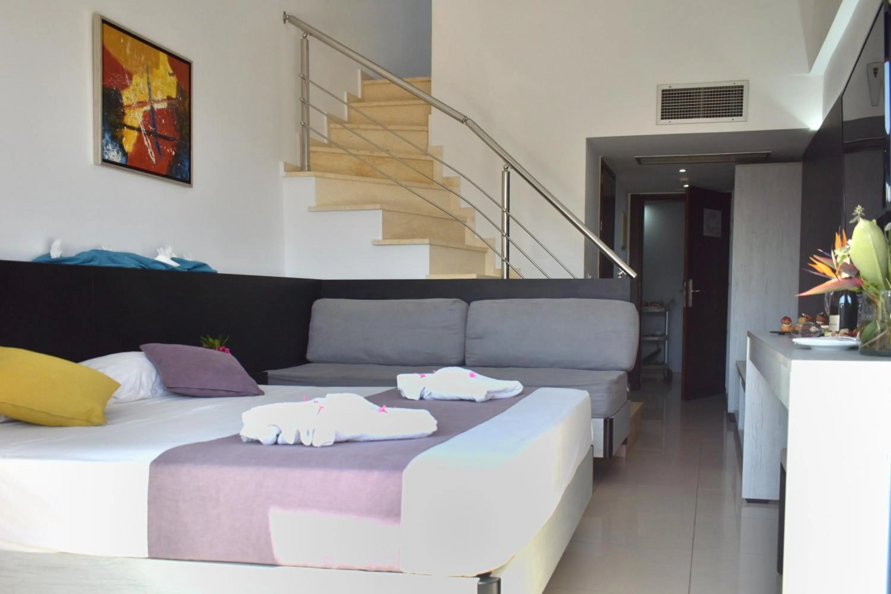 Bed in Galini Sea View