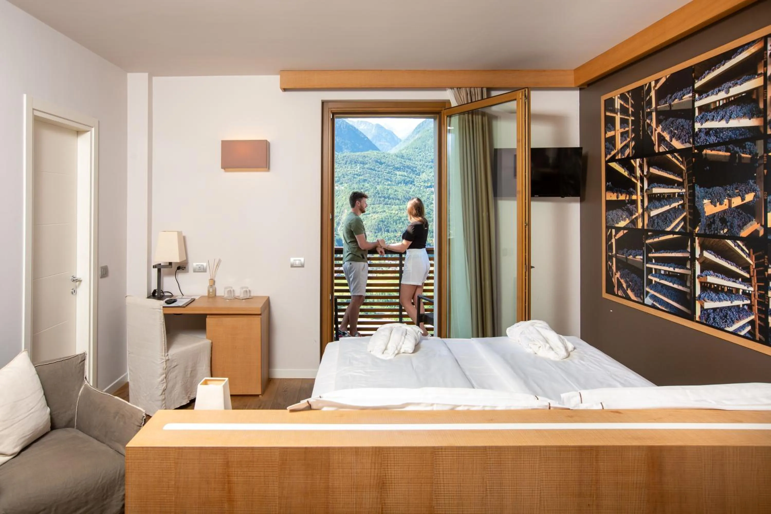 Bed in Wine Hotel Retici Balzi