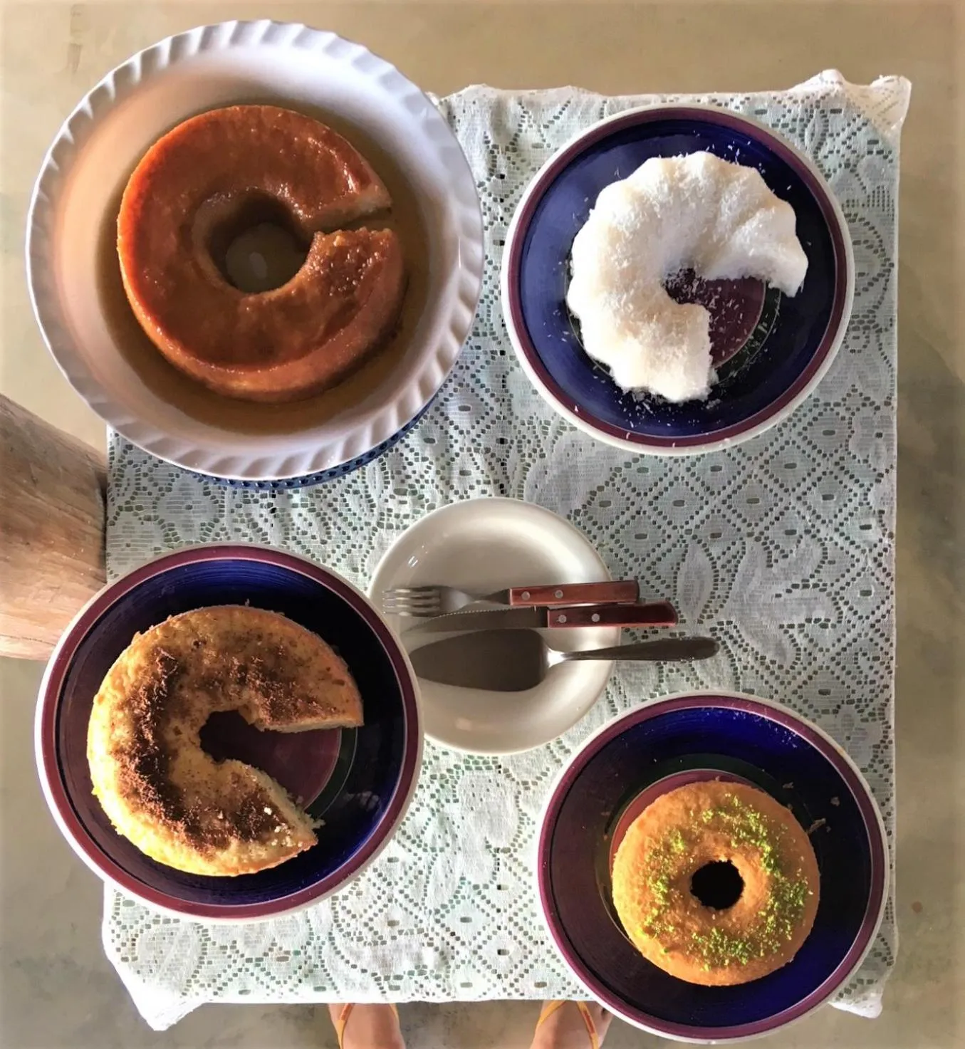 American breakfast in Pousada San Antonio Praia