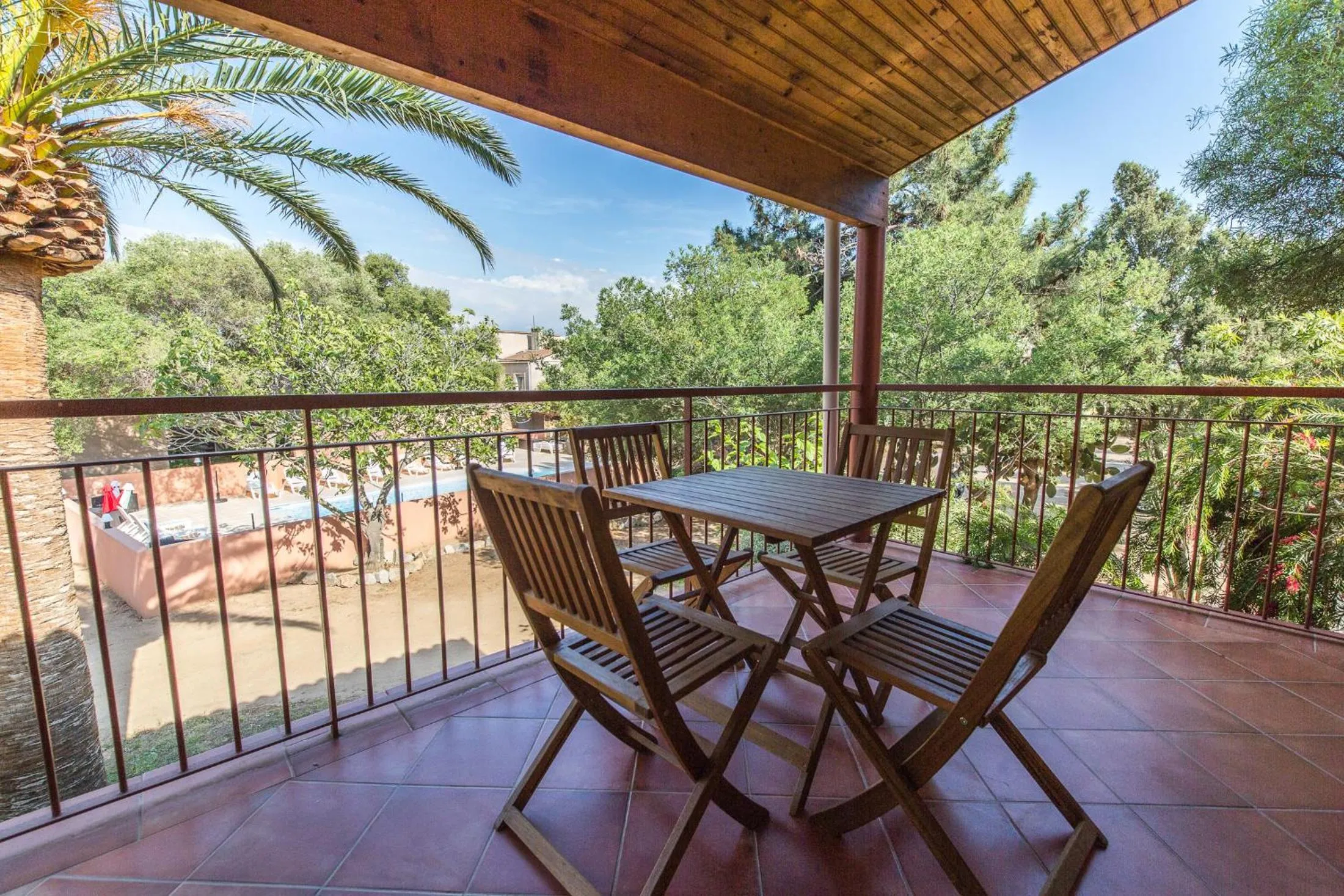 Pool view in Casa Vecchia rooms + apartments
