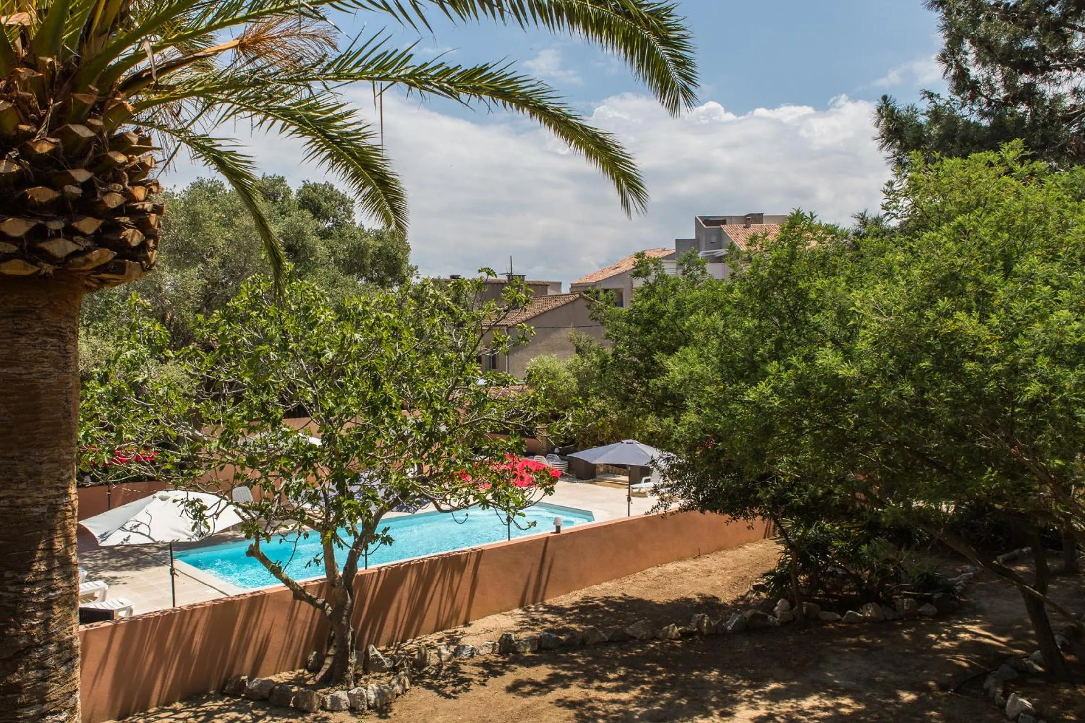 Pool view in Casa Vecchia rooms + apartments