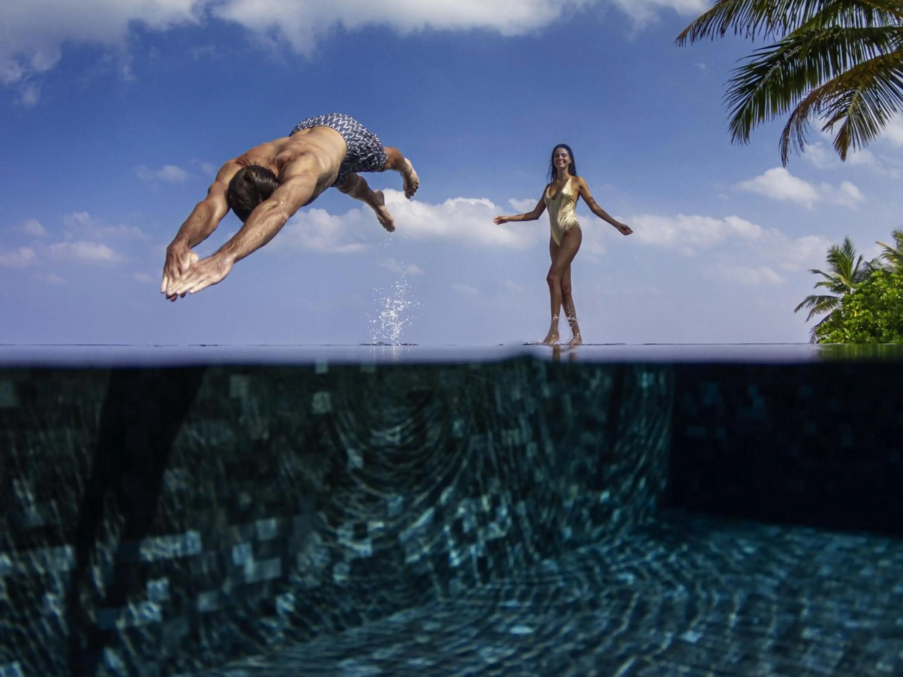 Pool view in Kuredhivaru Resort and Spa - Maldives