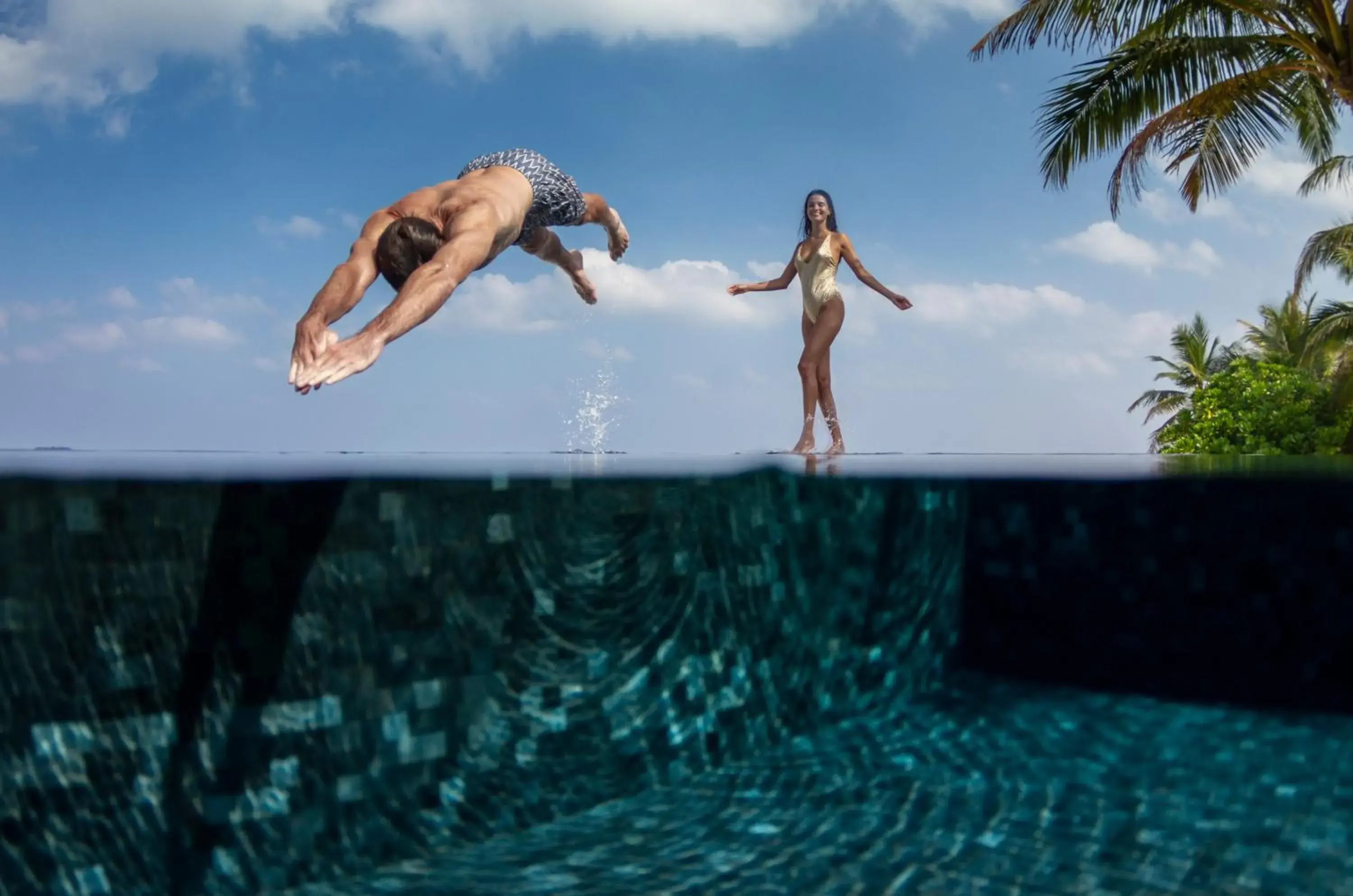 Swimming pool in Kuredhivaru Resort and Spa - Maldives Swimming pool in Kuredhivaru Resort and Spa - Maldives