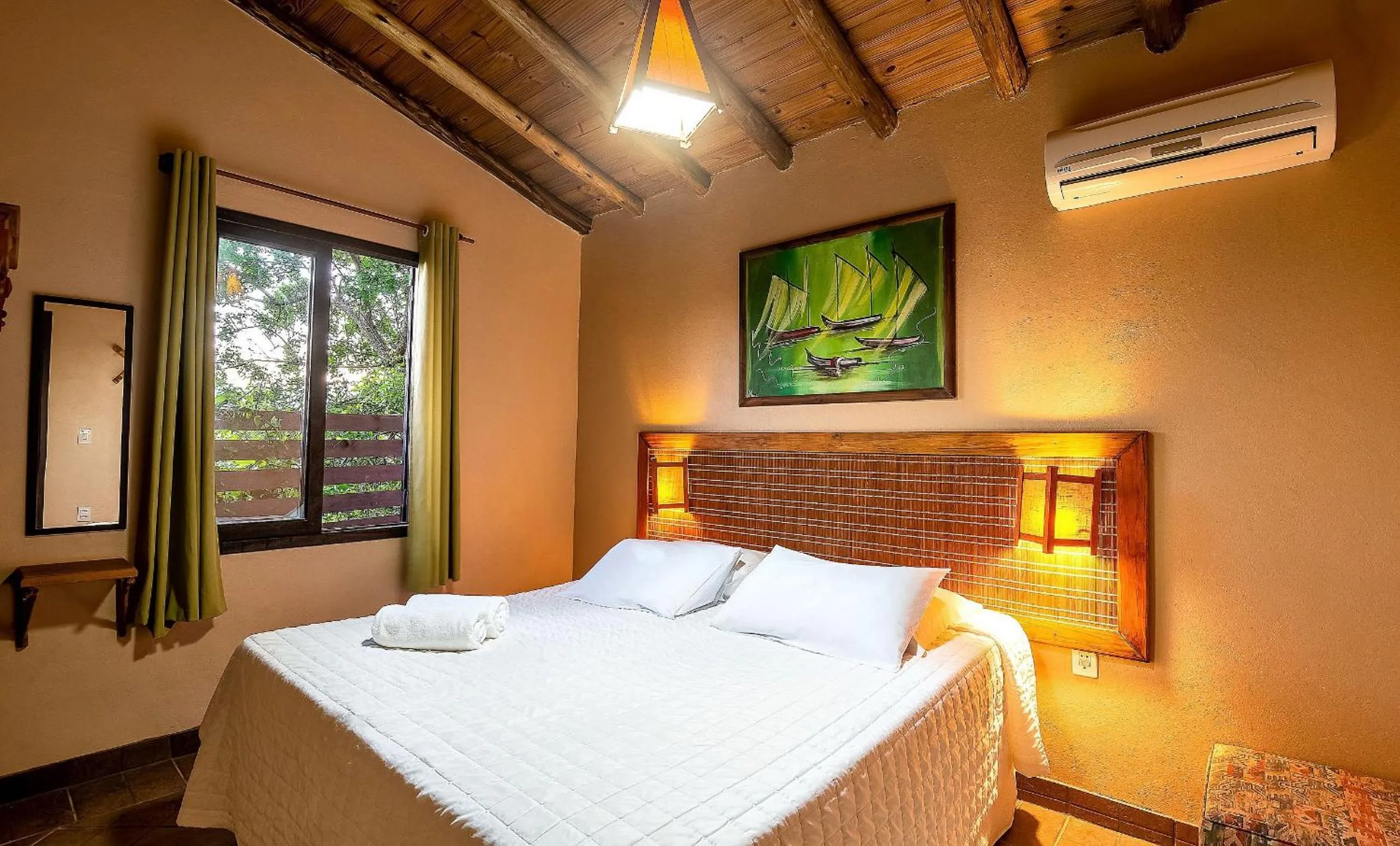 Bedroom, Bed in Pousada Bangalôs do Rosa