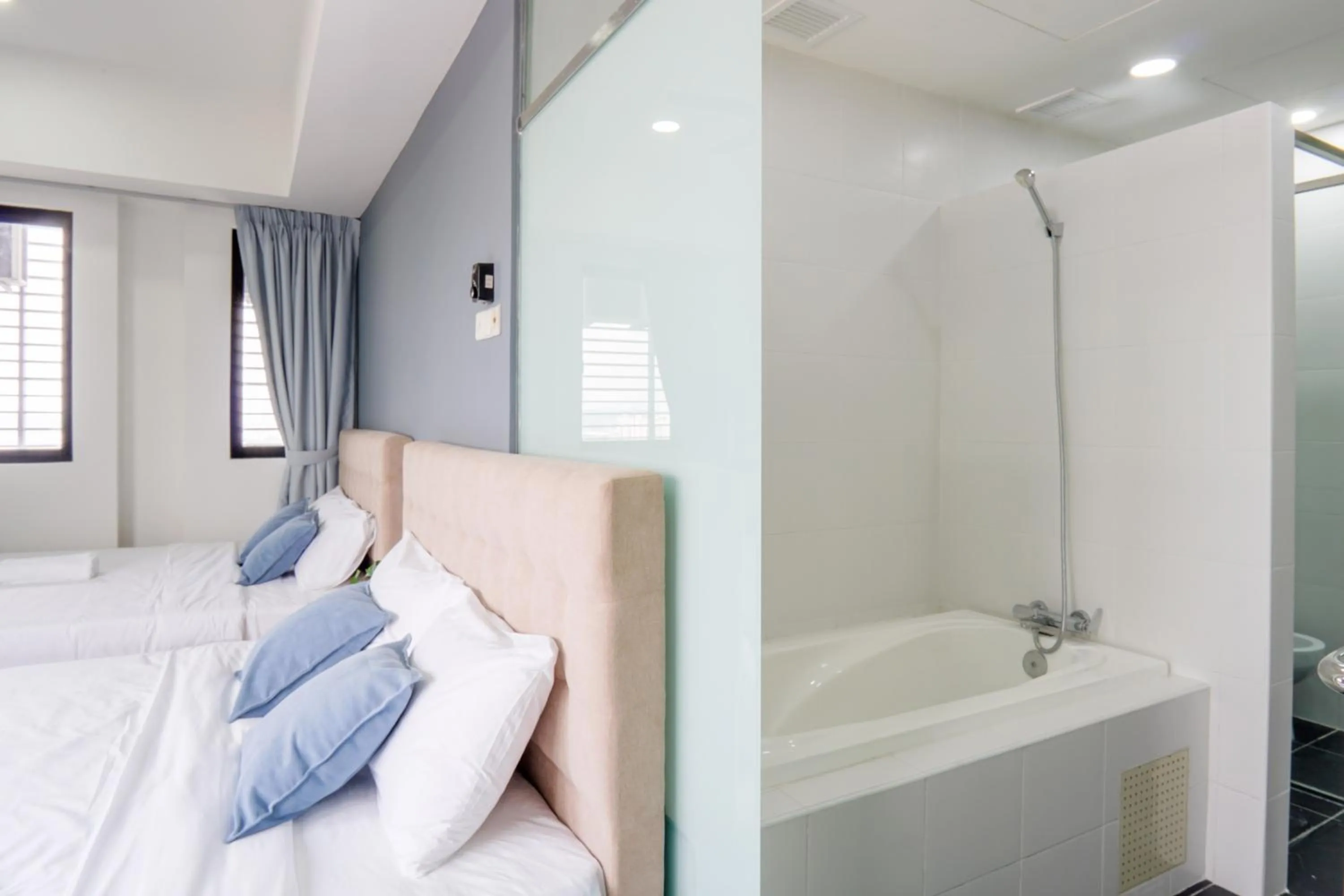 Shower, Bed in Encorp Strand Residences by Airhost