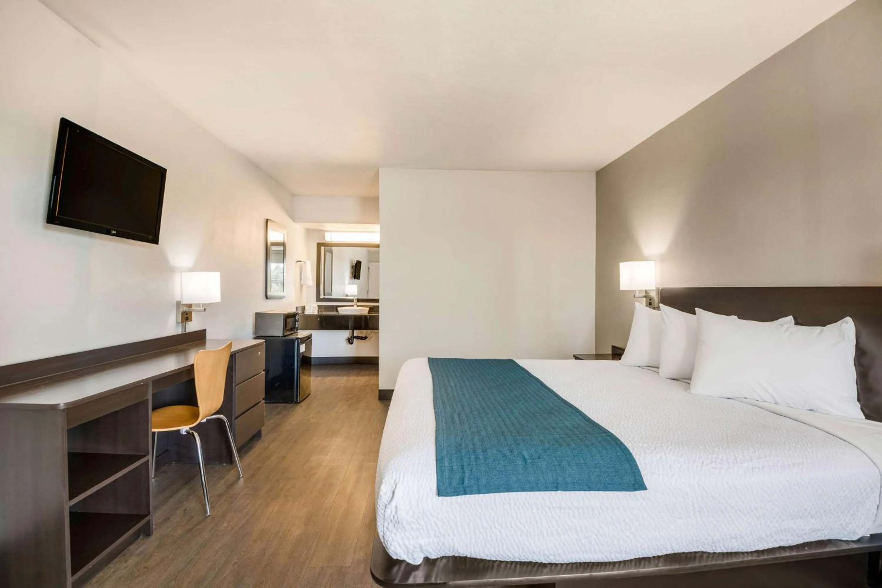 Bed in Motel 6-Tucson, AZ-Downtown