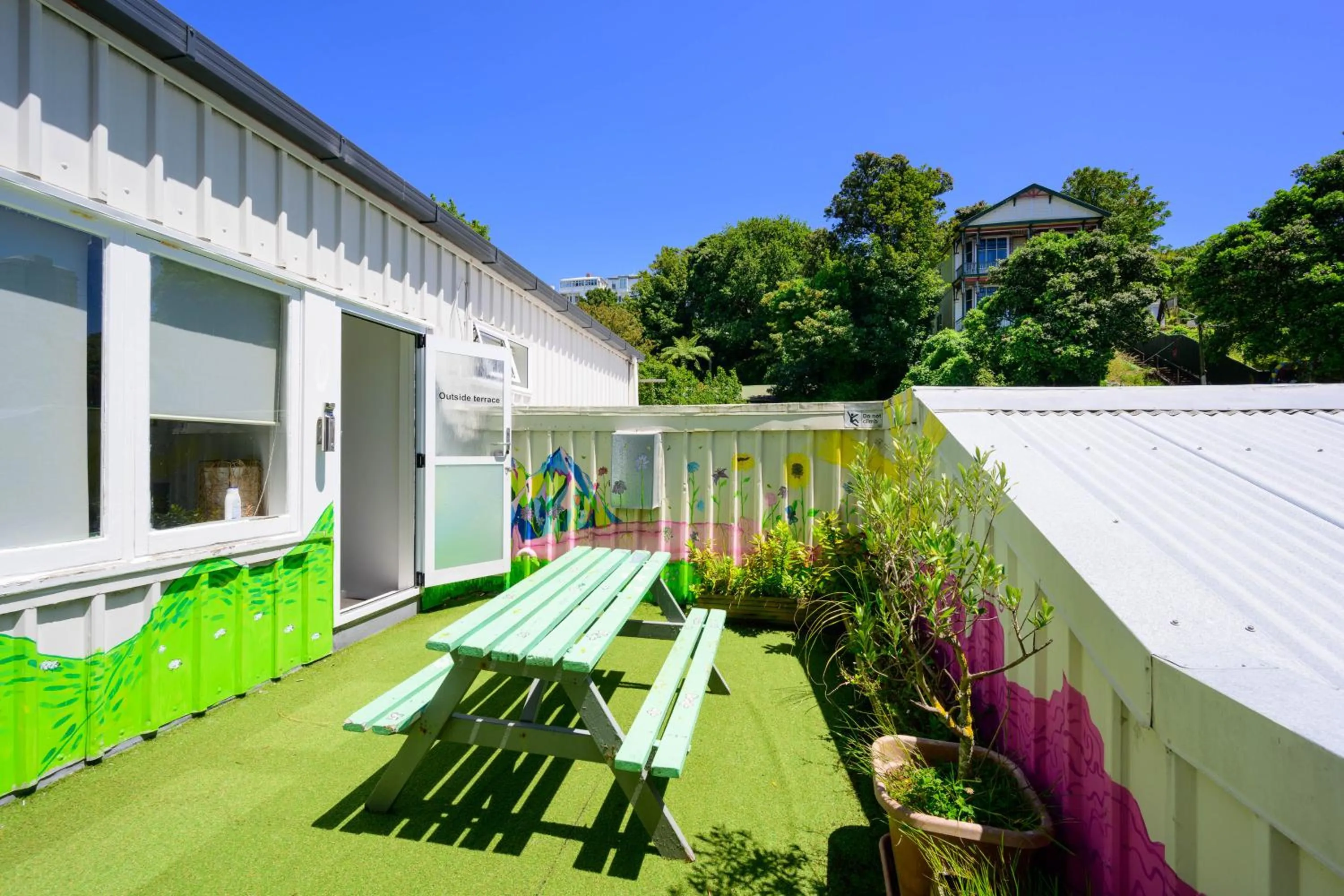 Patio in Trek Global Backpackers