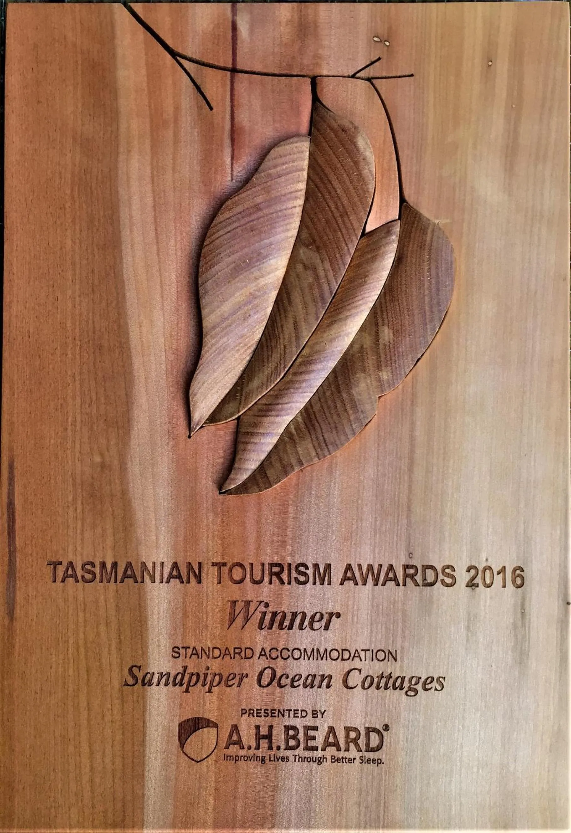 Certificate/Award in Sandpiper Ocean Cottages