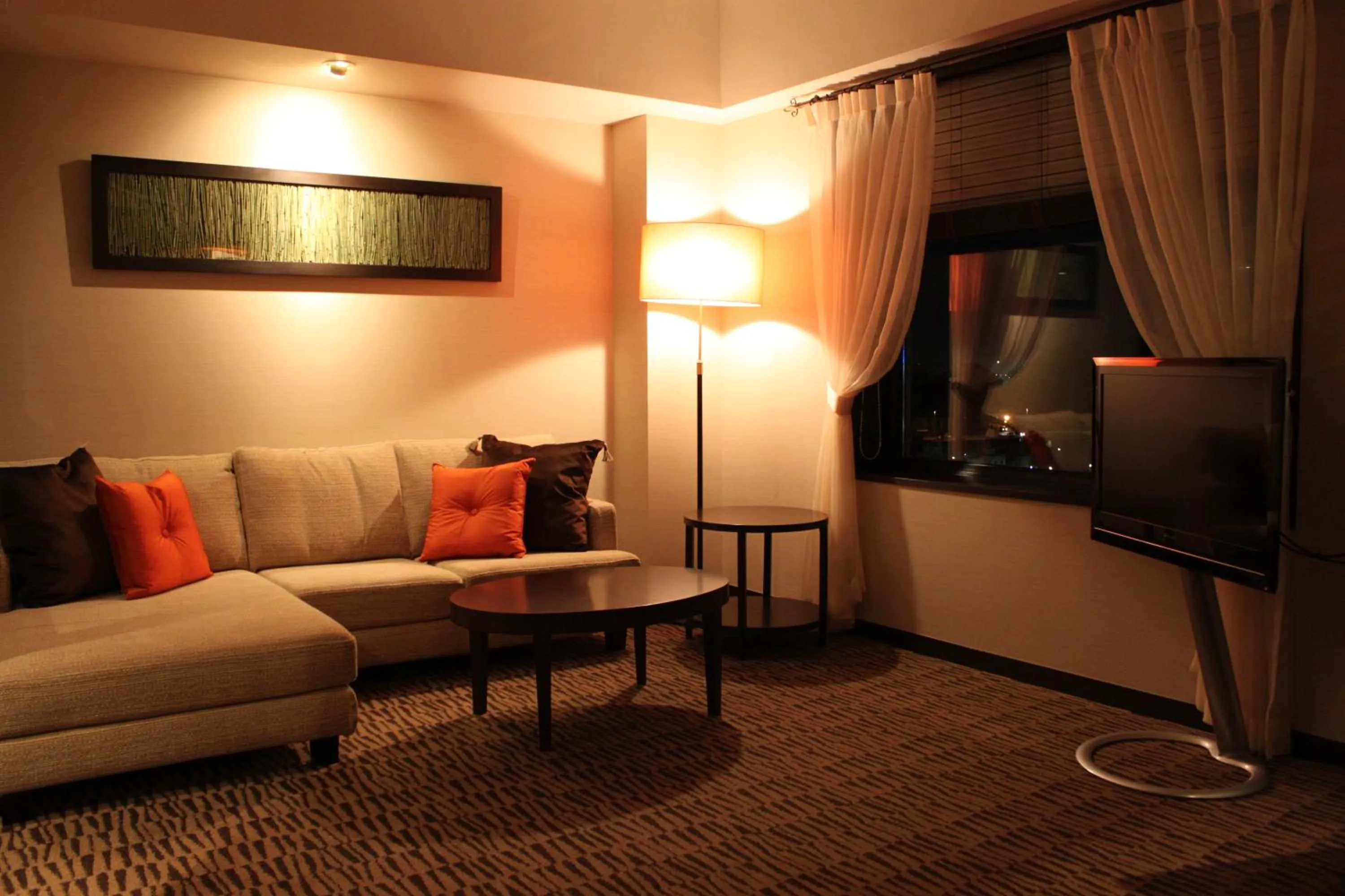 Seating area in Hotel Terrace the Garden Mito