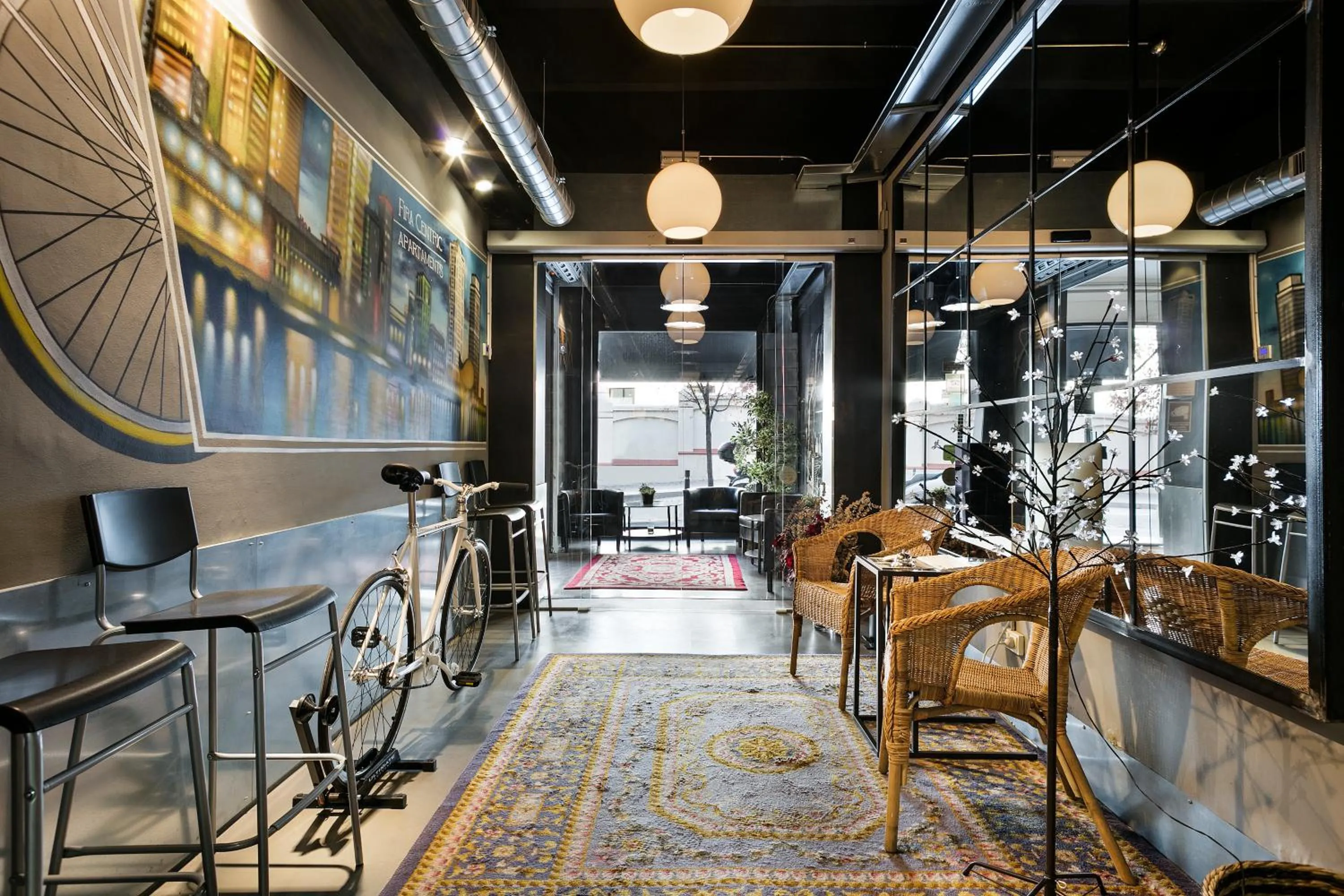 Lobby or reception in Fira Apartments by gaiarooms