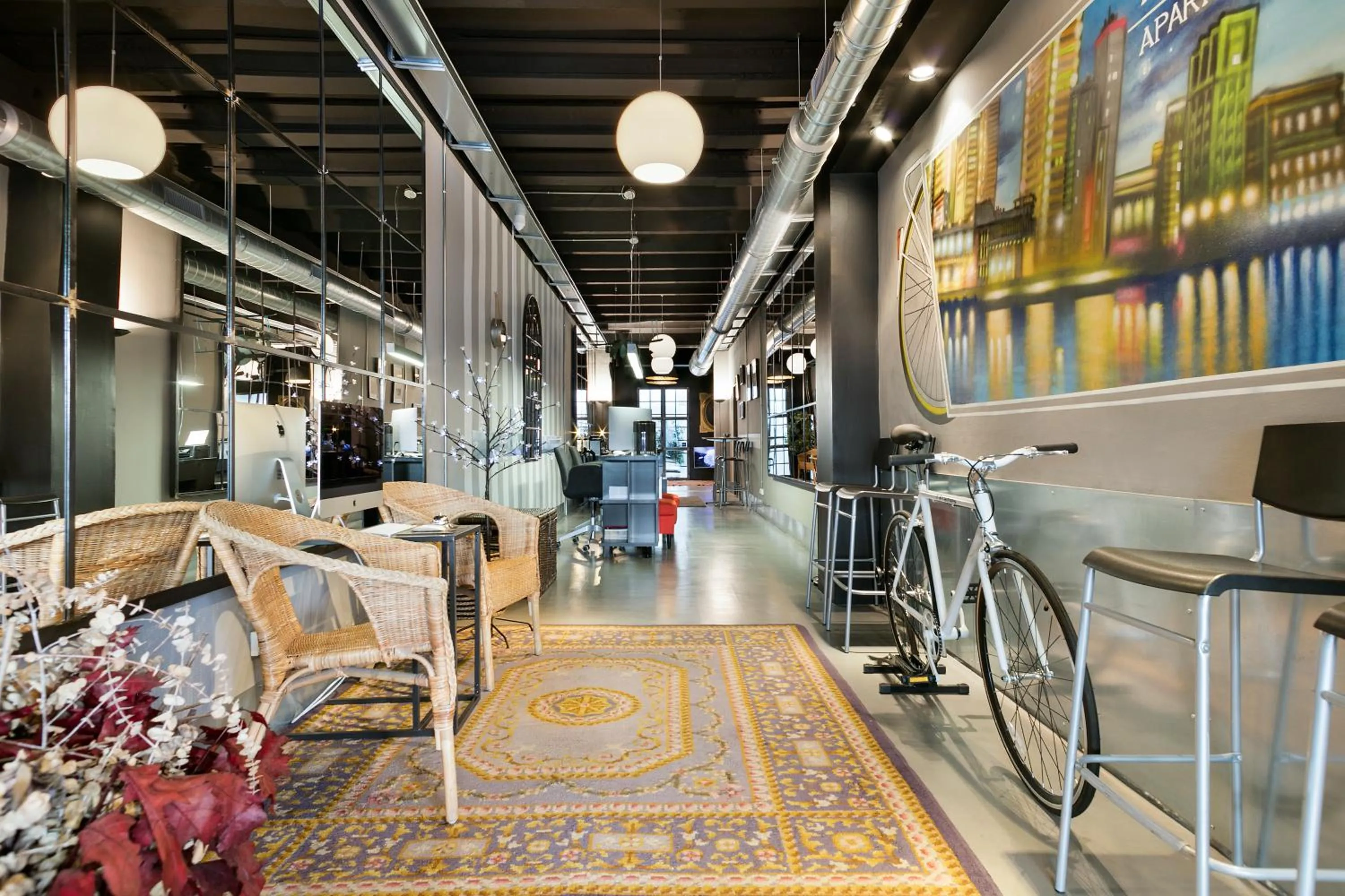 Lobby or reception in Fira Apartments by gaiarooms