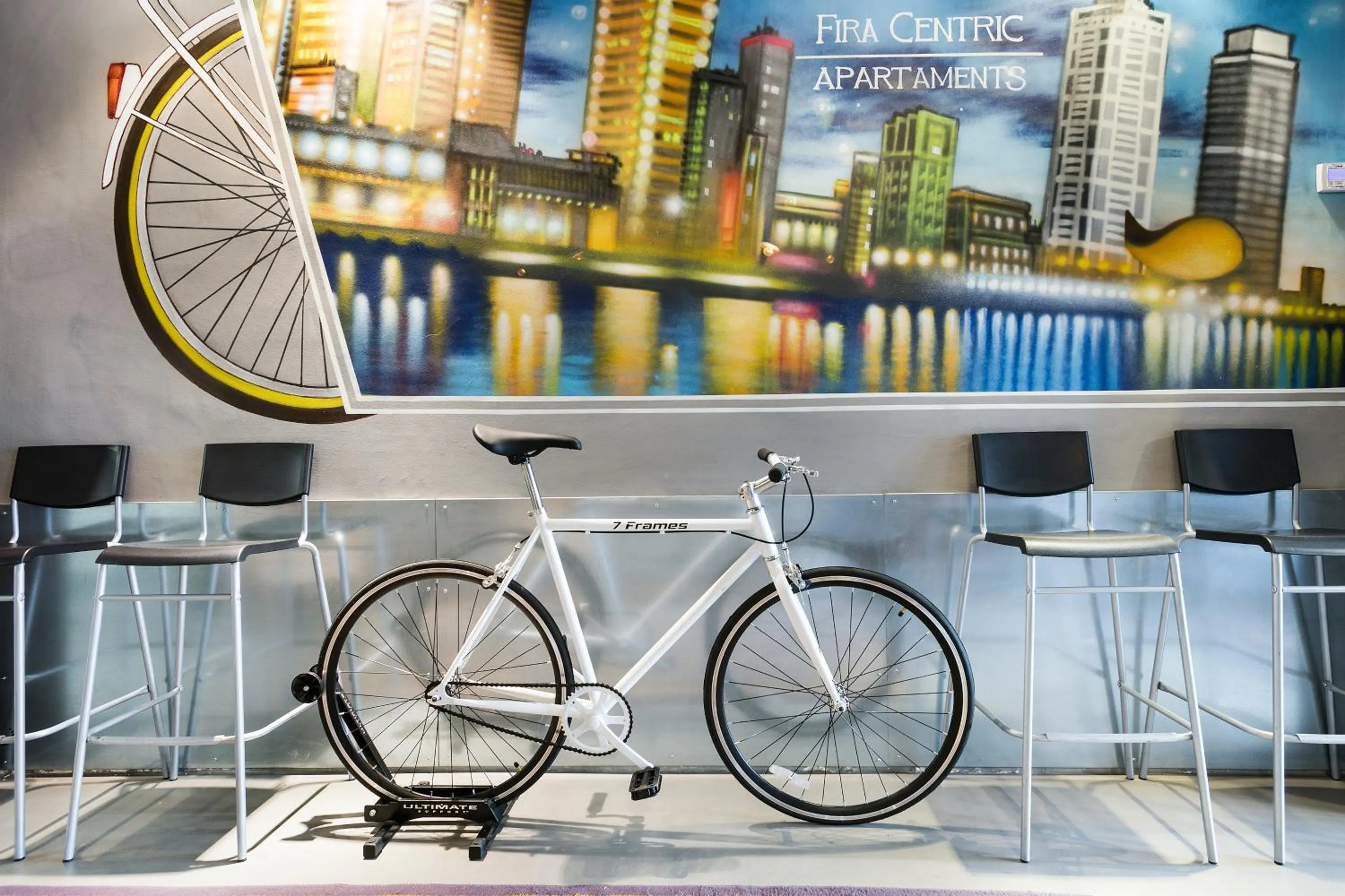 Lobby or reception in Fira Apartments by gaiarooms