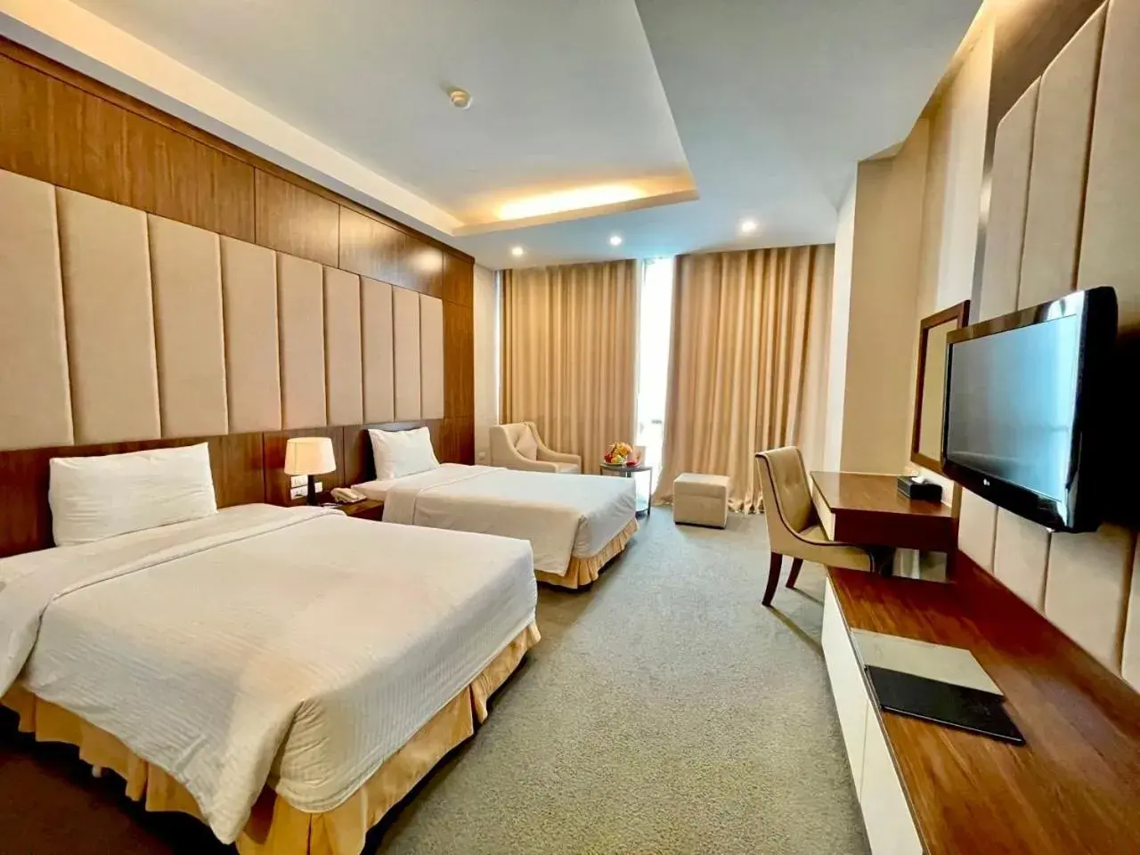 TV and multimedia, Bed in Muong Thanh Grand Xa La Hotel TV and multimedia, Bed in Muong Thanh Grand Xa La Hotel