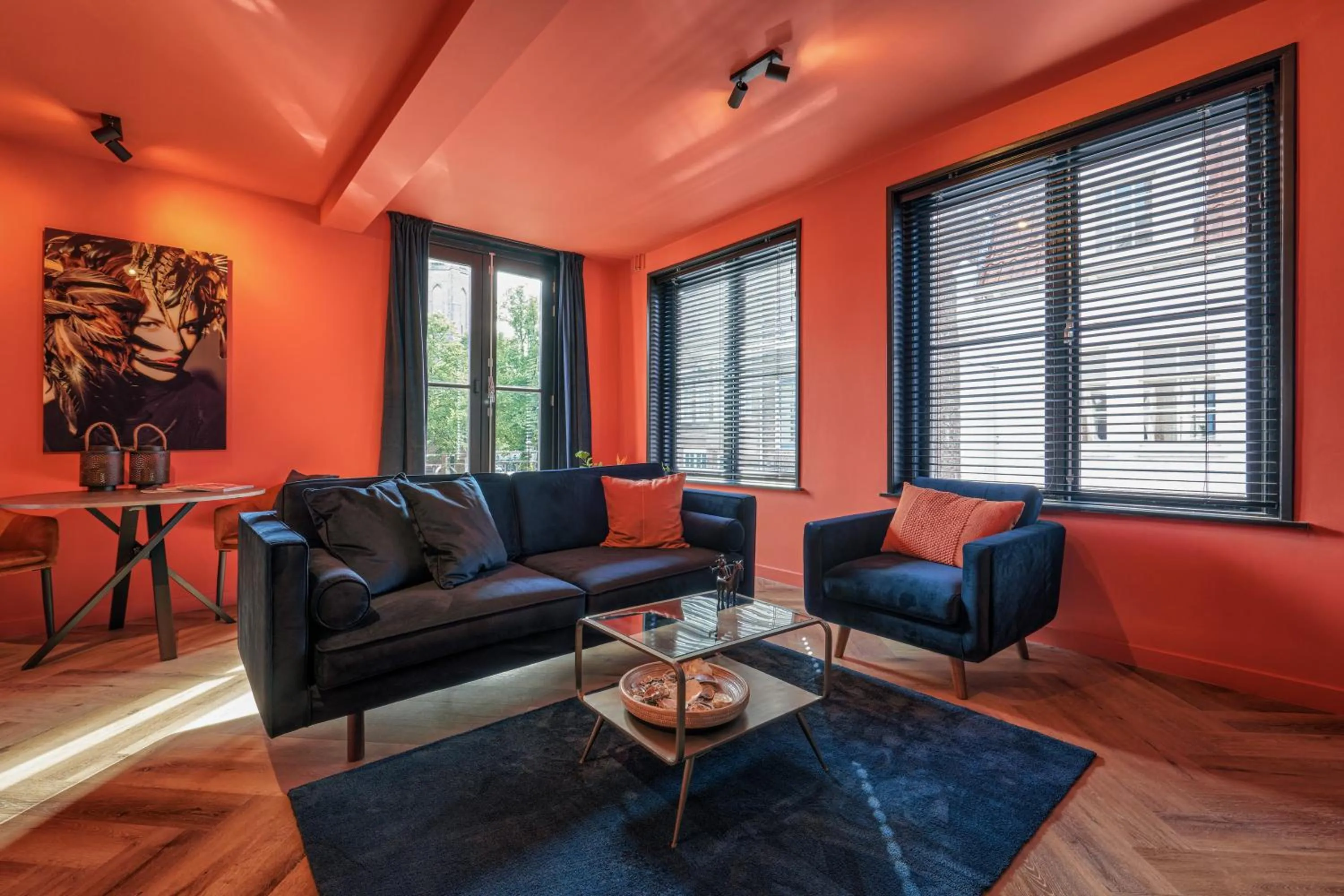 Living room in The Roosevelt Apartments