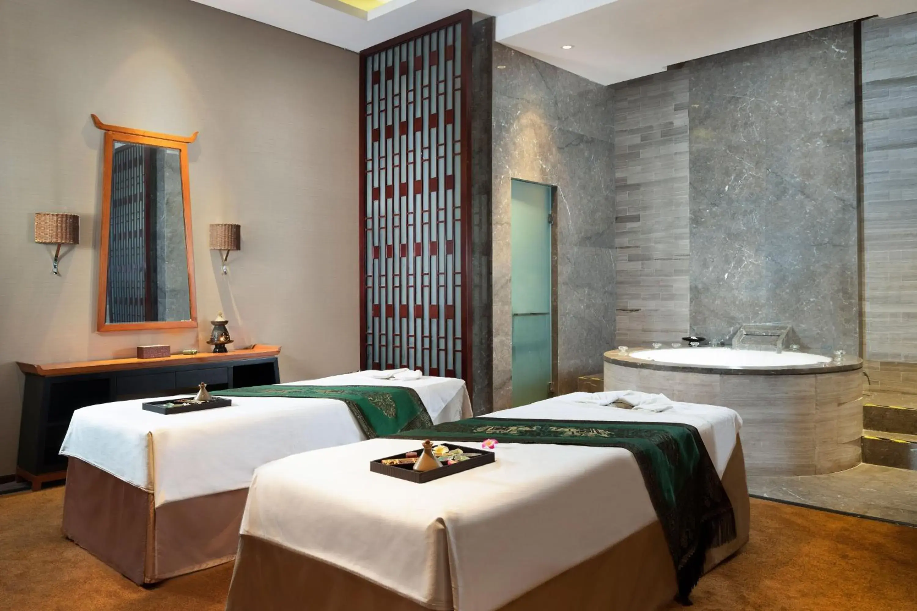 Spa and wellness centre/facilities, Bed in Le Méridien Qingdao l Instagrammable l CBD Spa and wellness centre/facilities, Bed in Le Méridien Qingdao l Instagrammable l CBD