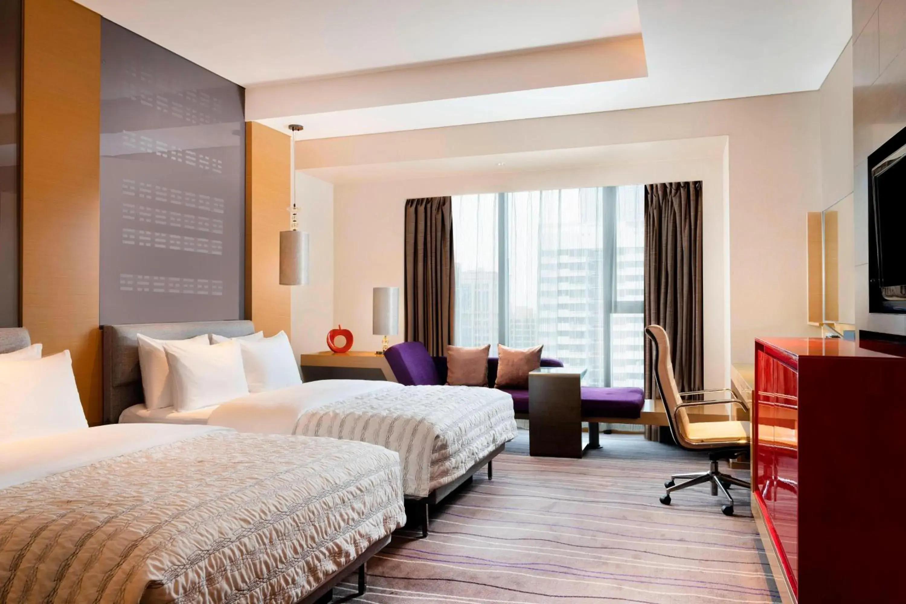 Classic Twin Room with City View in Le Méridien Qingdao l Instagrammable l CBD l Nearby seaside,nearby May 4th Square Classic Twin Room with City View in Le Méridien Qingdao l Instagrammable l CBD l Nearby seaside,nearby May 4th Square