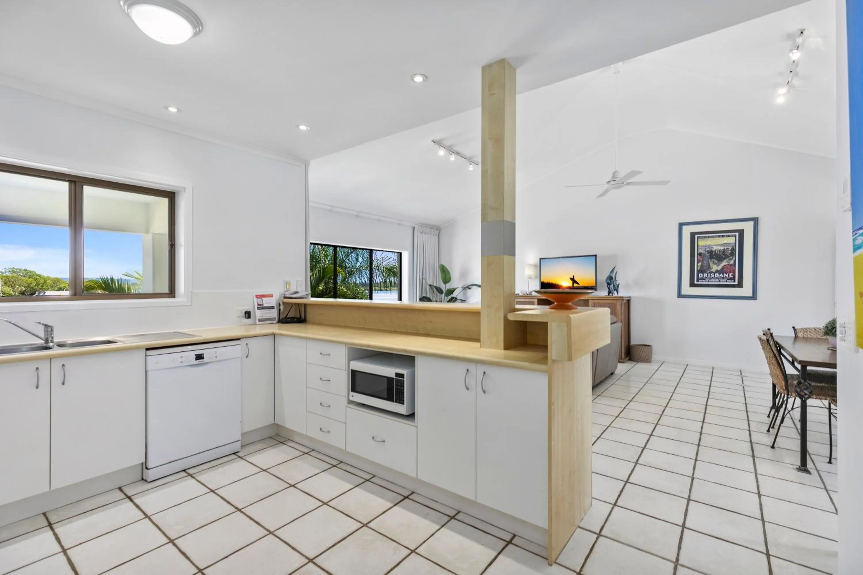 kitchen in Culgoa Point Beach Resort