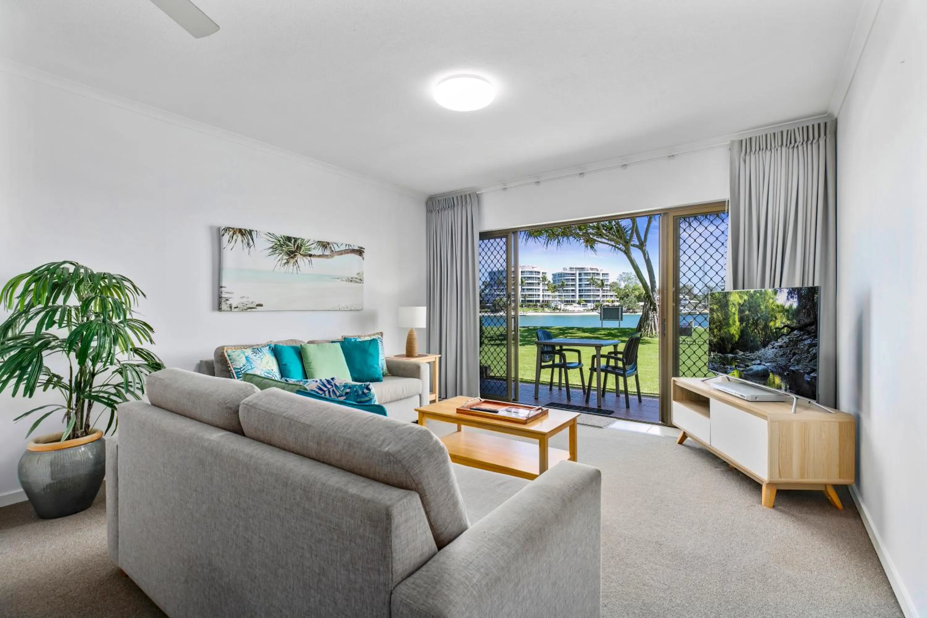 Living room in Culgoa Point Beach Resort