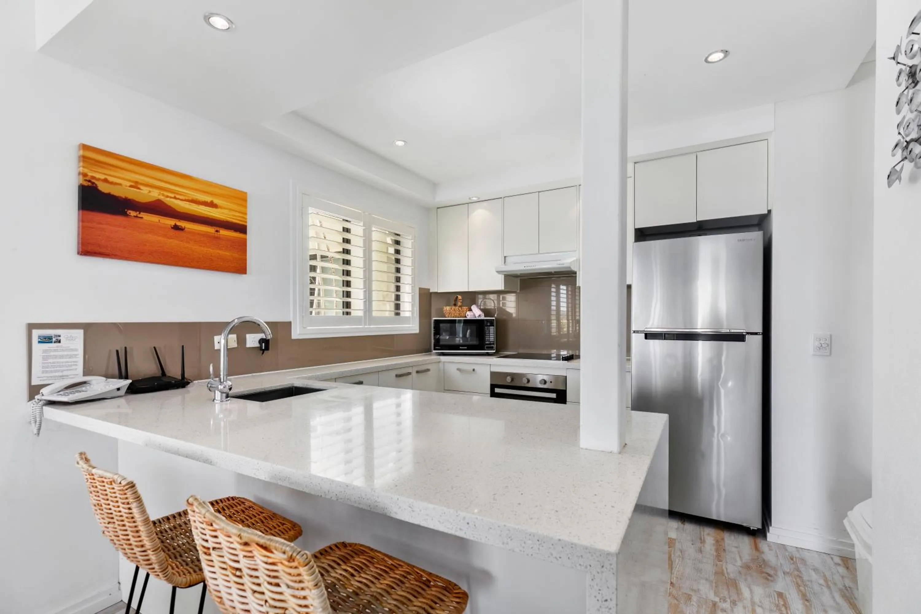 kitchen in Culgoa Point Beach Resort