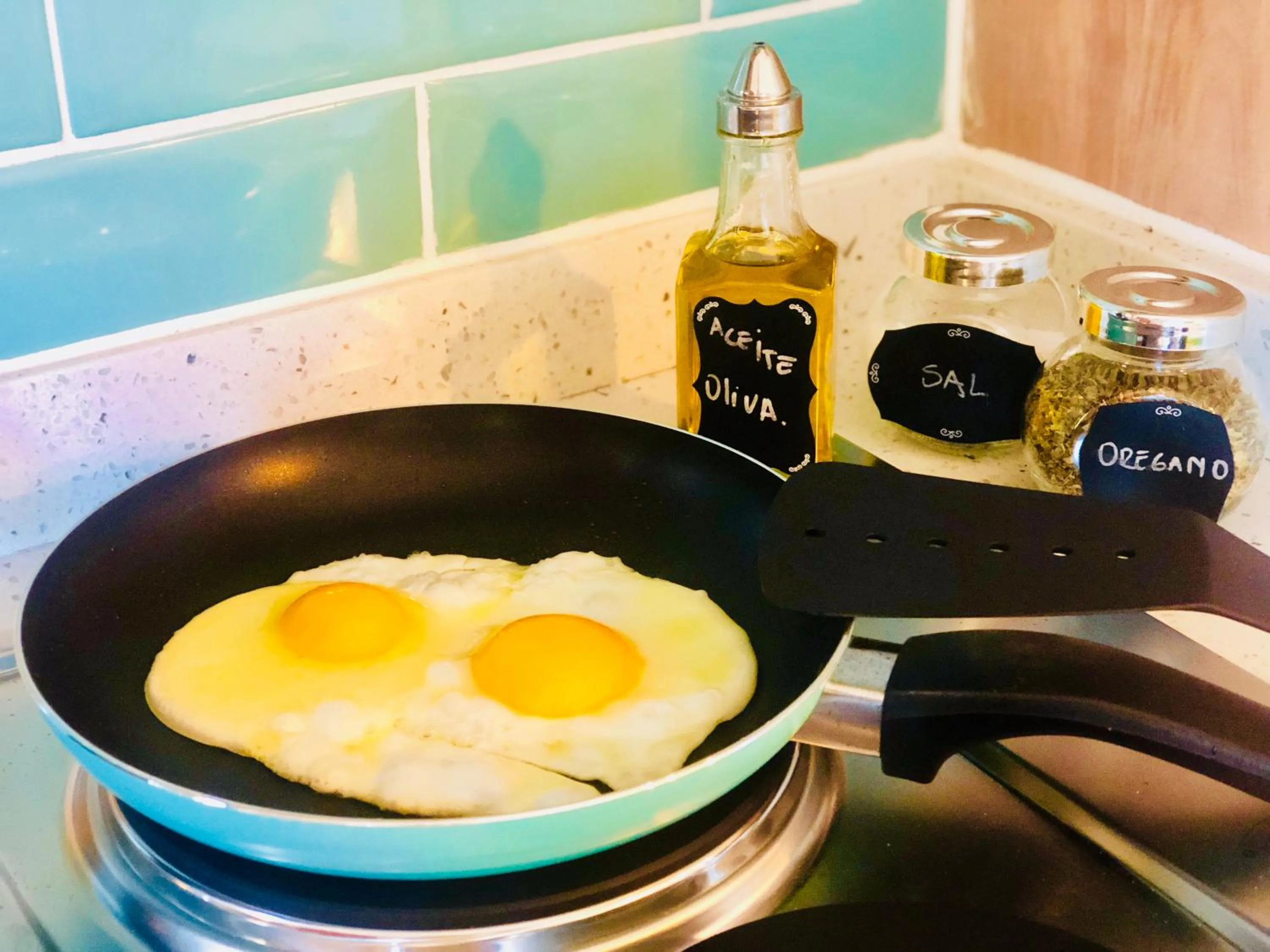 American breakfast in DT Loft