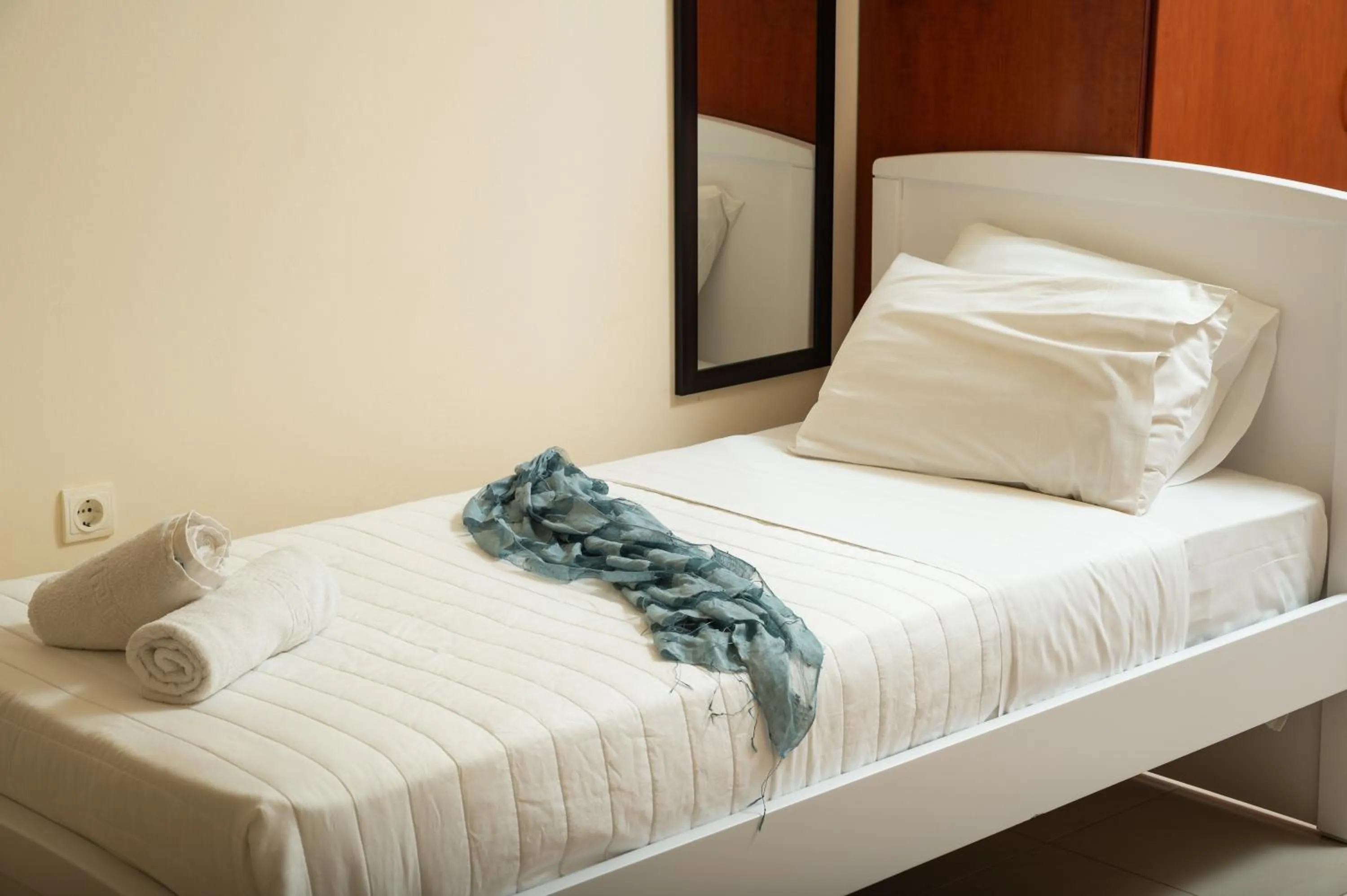 Bed in Dimitra & Evdokia Hotel