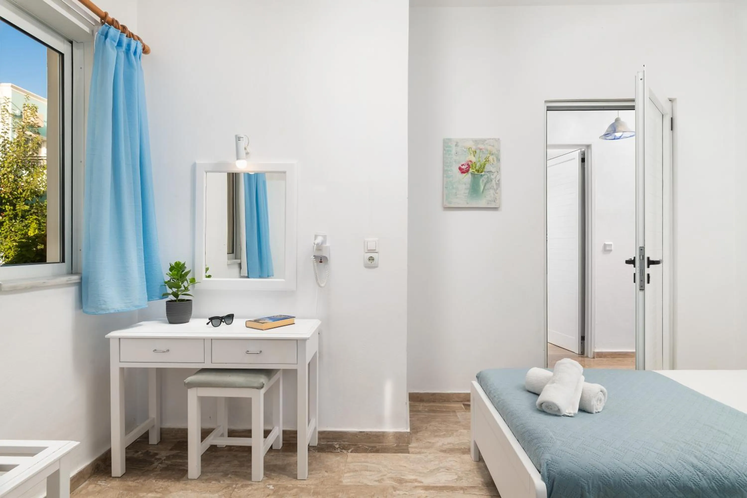 Bedroom, Bed in Dimitra & Evdokia Hotel