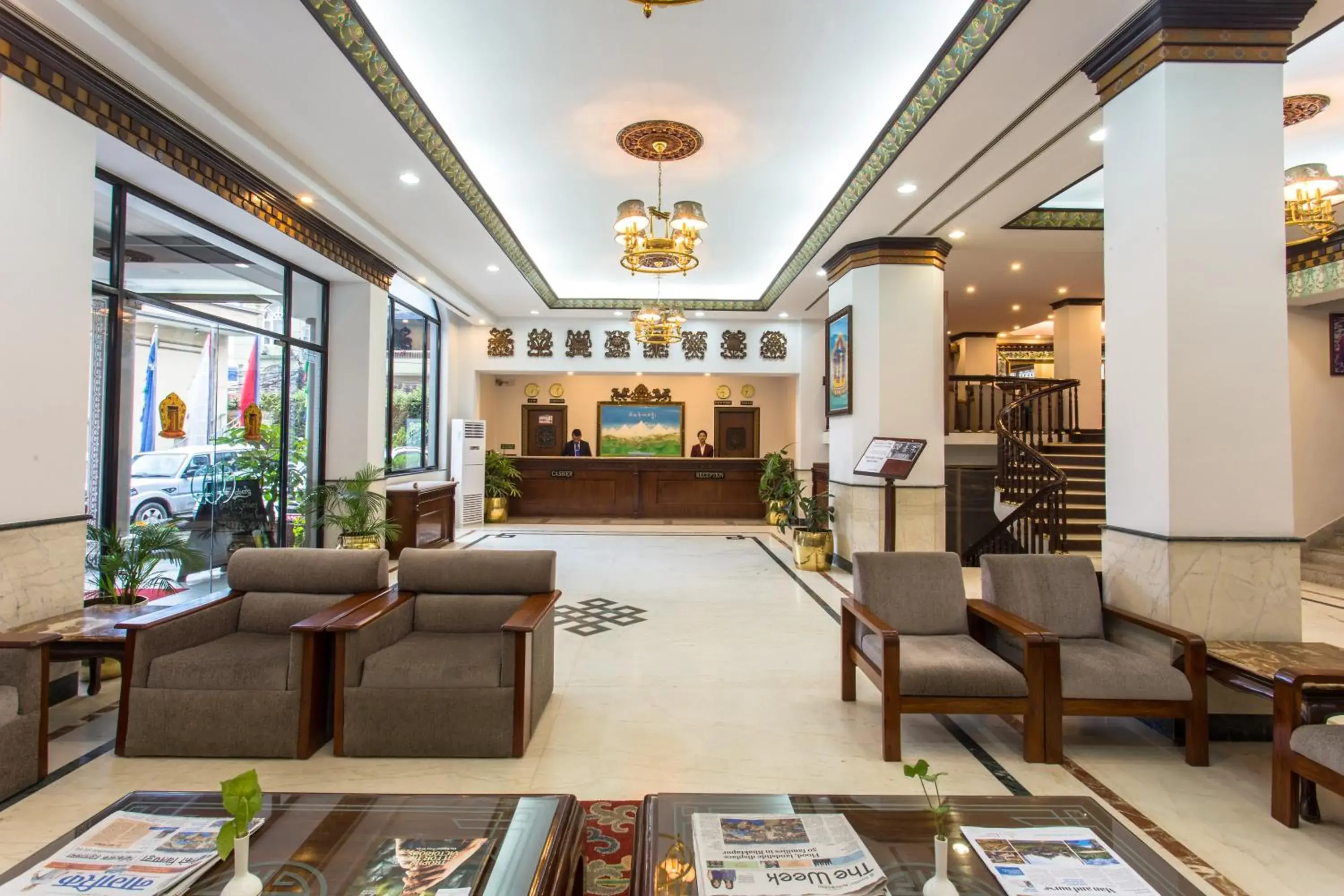 Lobby or reception in Hotel Le Himalaya Lobby or reception in Hotel Le Himalaya