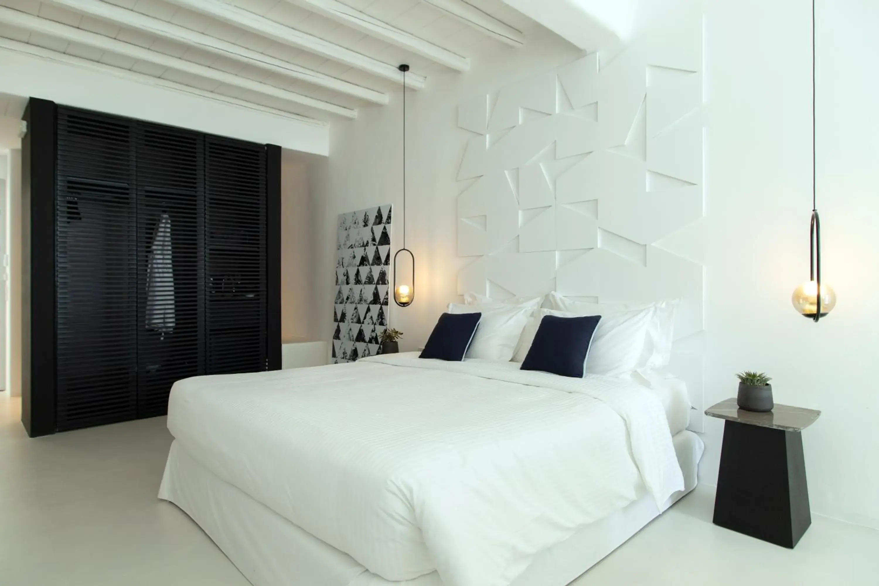 Bedroom, Bed in Nimbus Mykonos Bedroom, Bed in Nimbus Mykonos