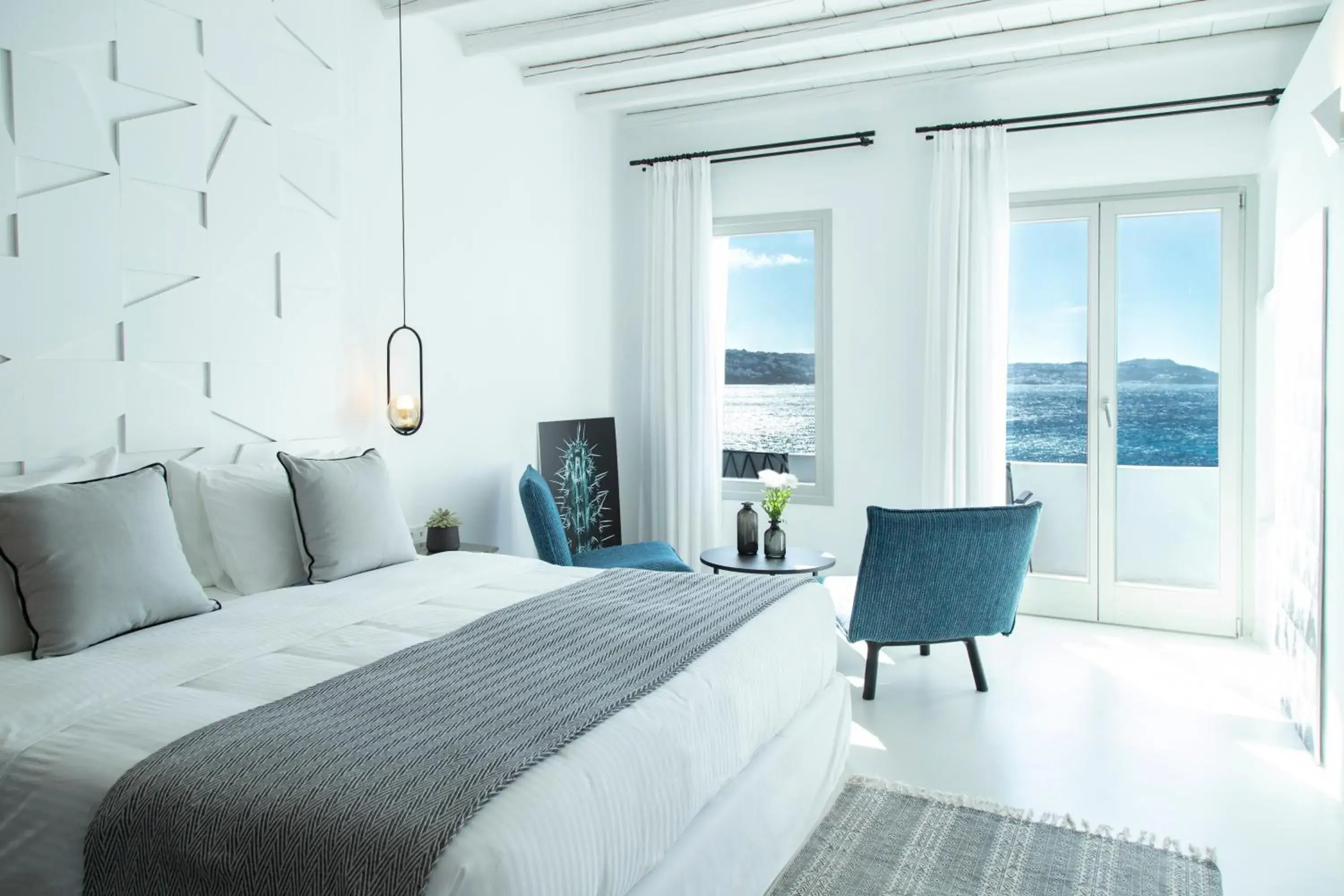 Bedroom, Bed in Nimbus Mykonos Bedroom, Bed in Nimbus Mykonos